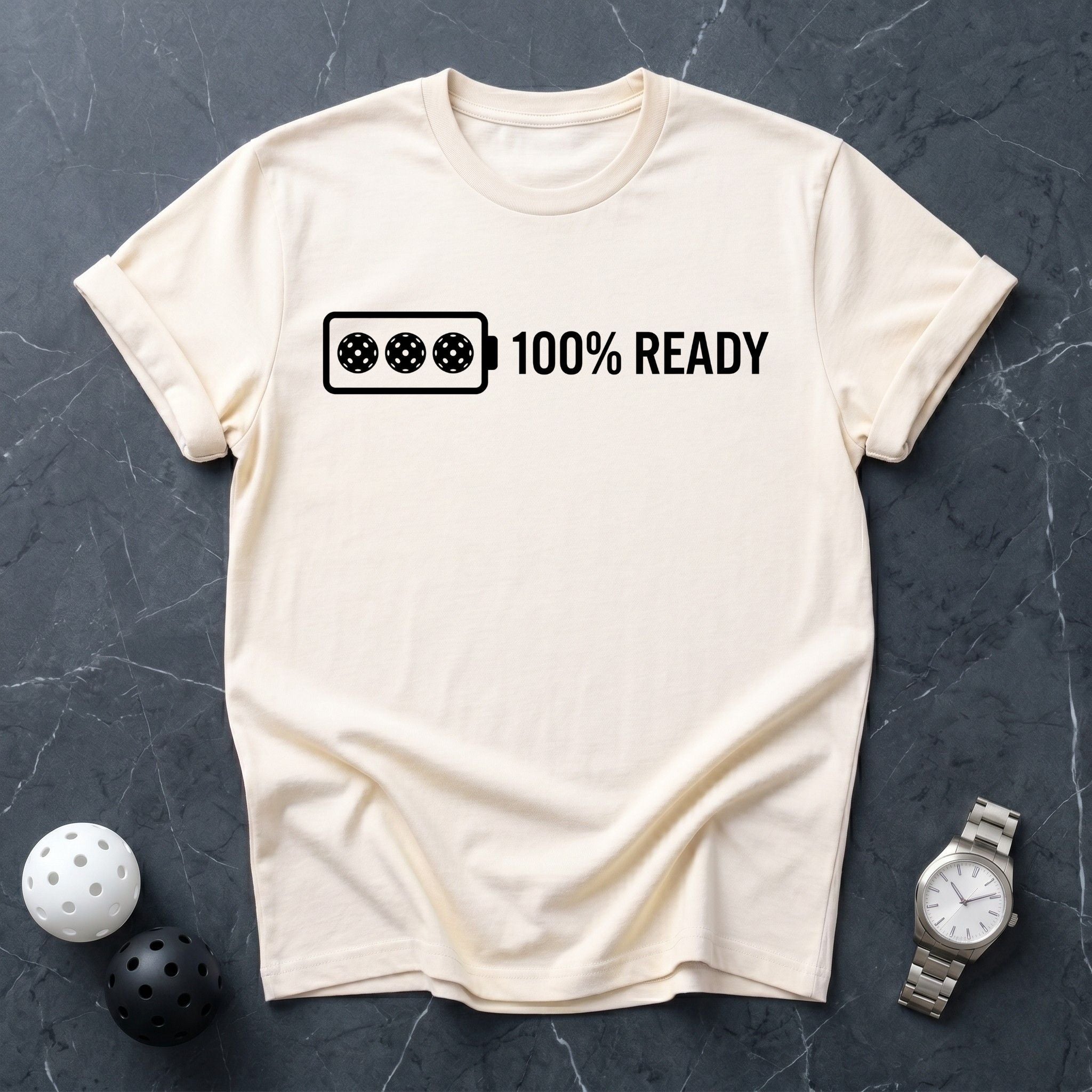 100% Ready Battery Graphic Tee - Dink it Shop