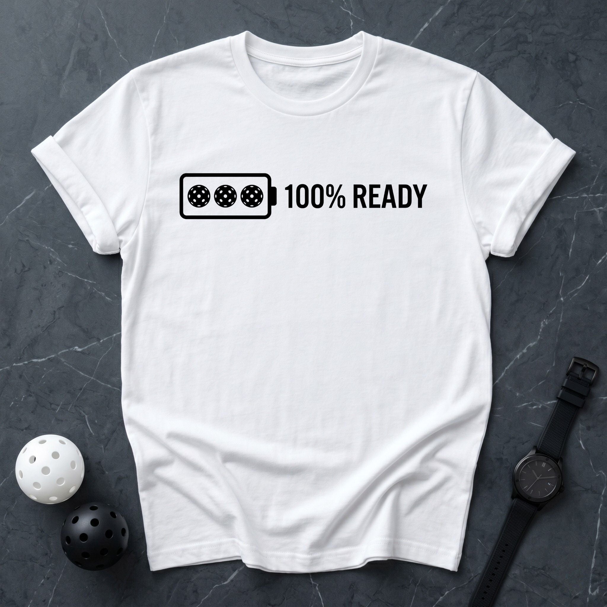 100% Ready Battery Graphic Tee - Dink it Shop
