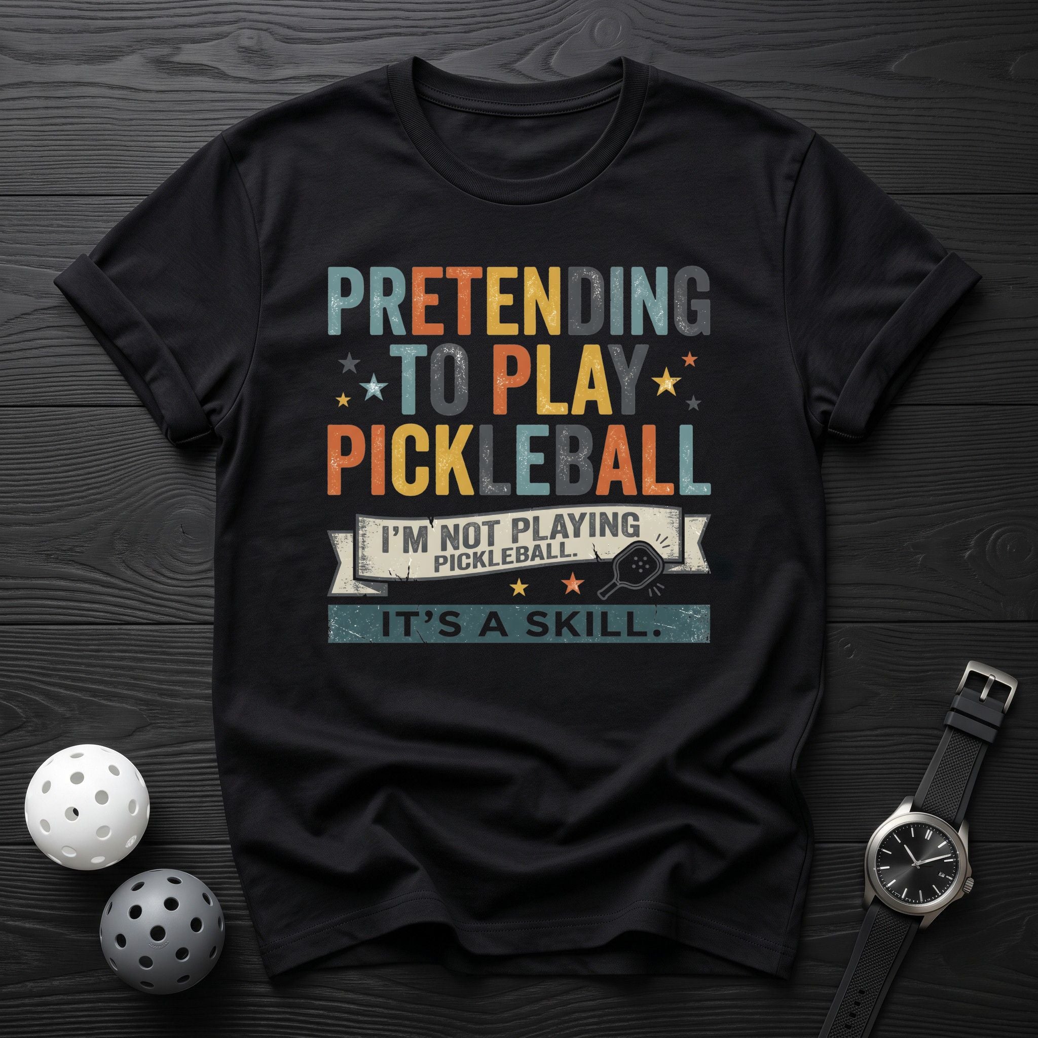 Pretending to play Pickleball Tee