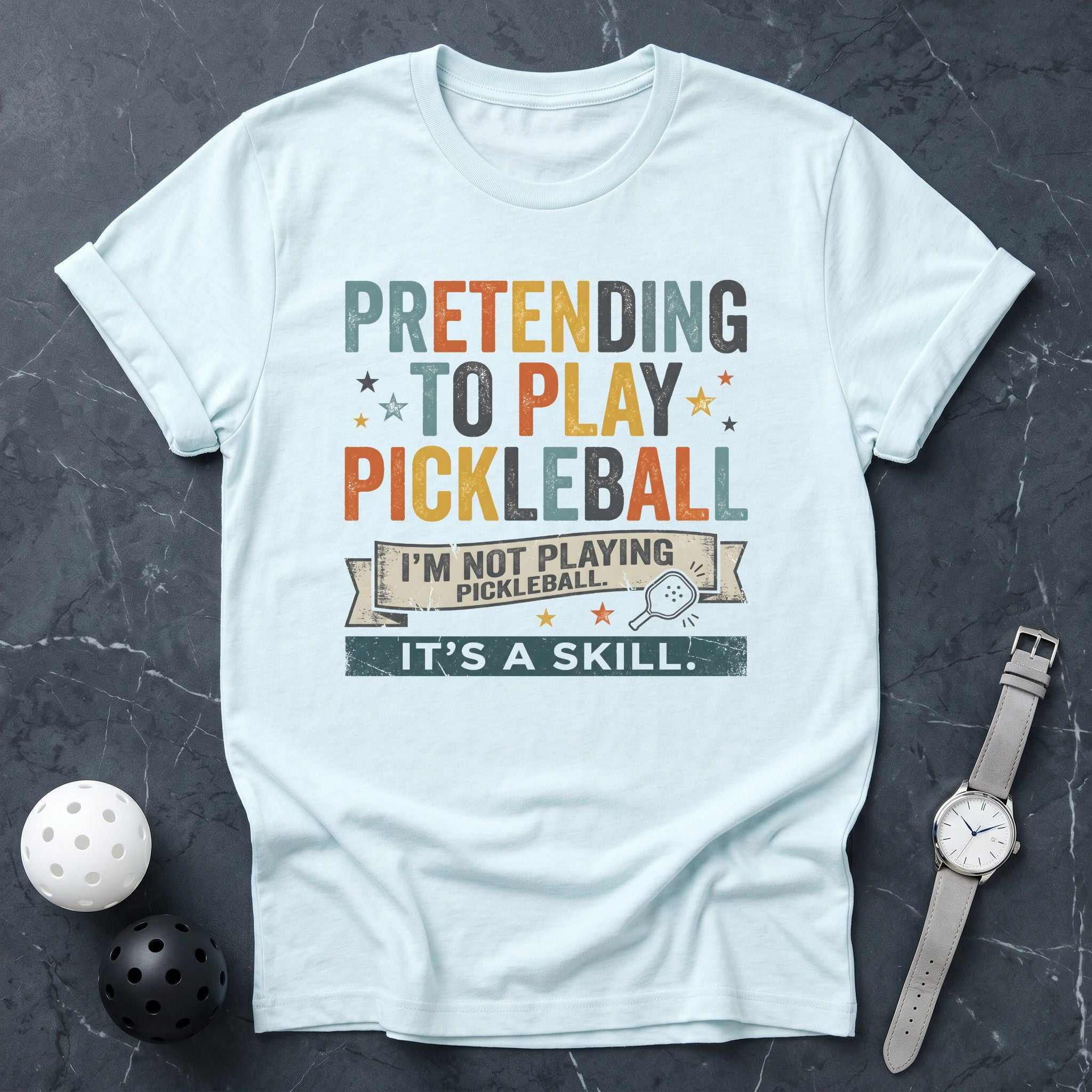 Pretending to play Pickleball Tee