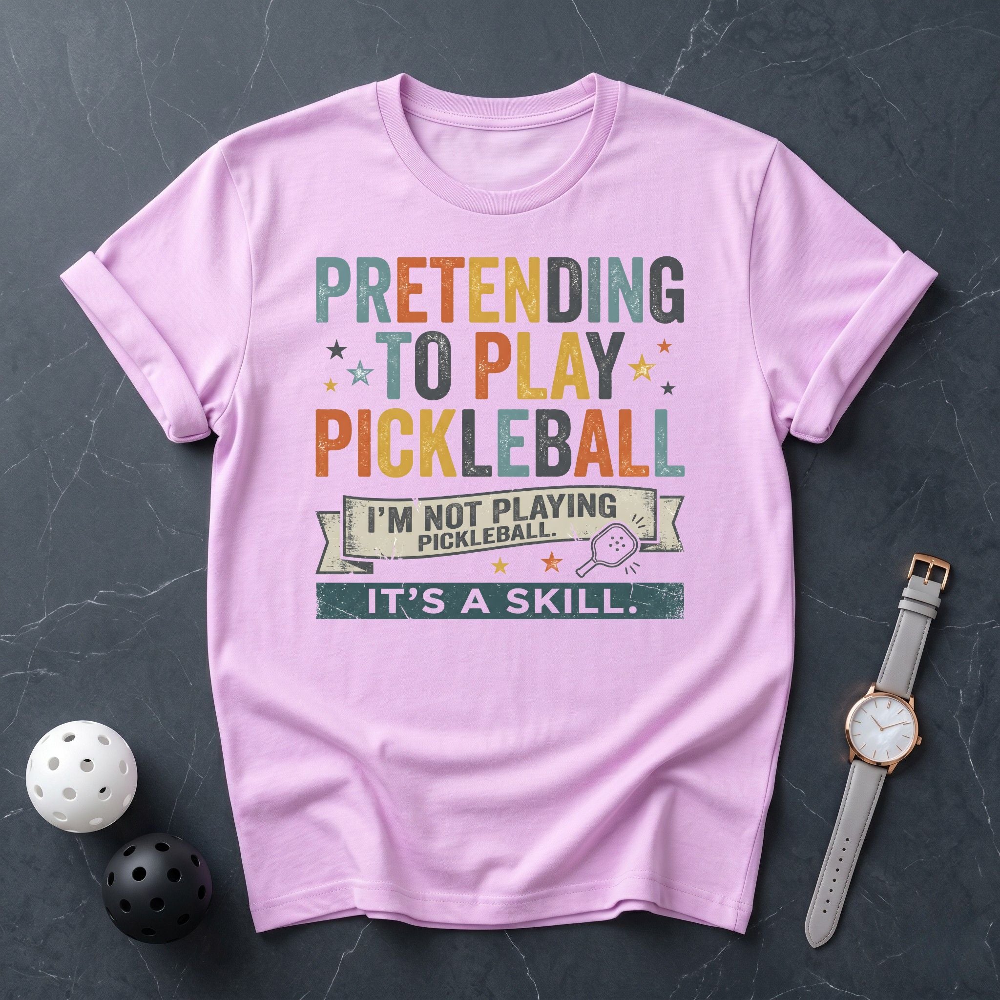 Pretending to play Pickleball Tee