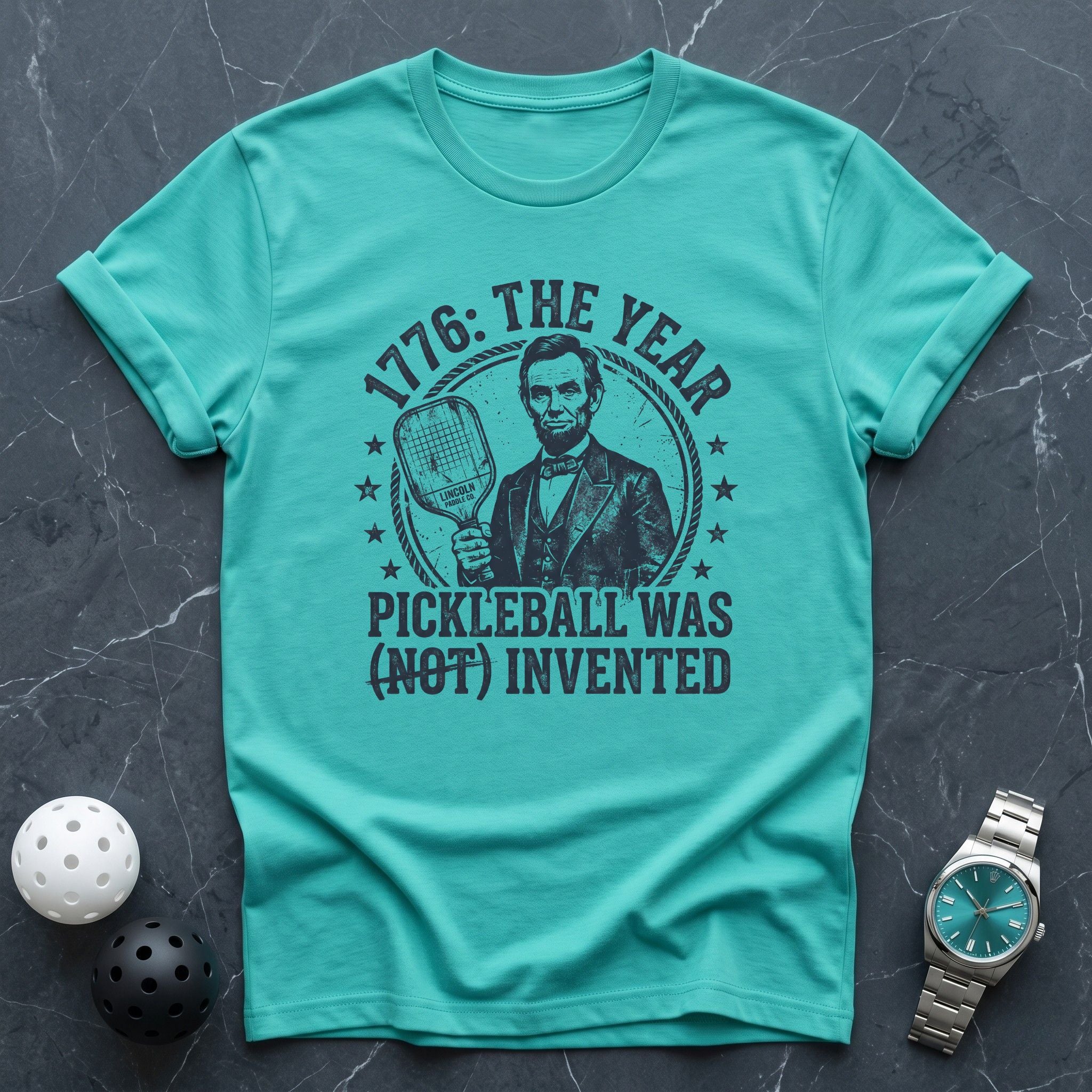 Not Invented Pickleball Lincoln Tee