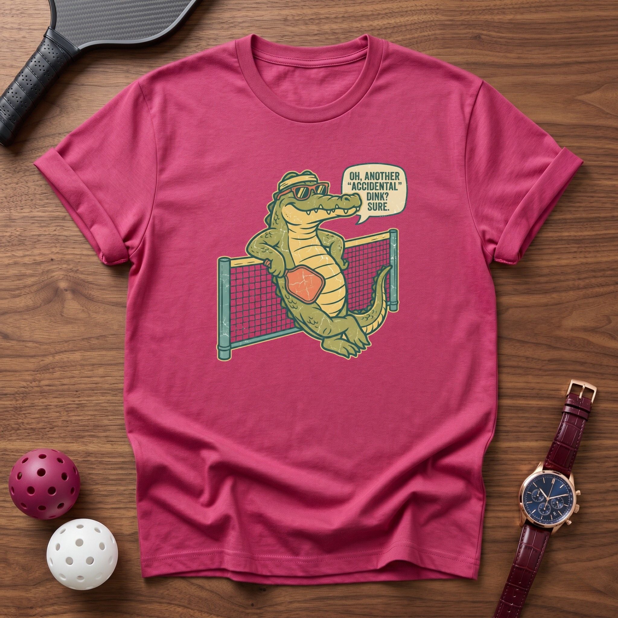 Accidental Dink Alligator Funny Tee - Dink it Shop