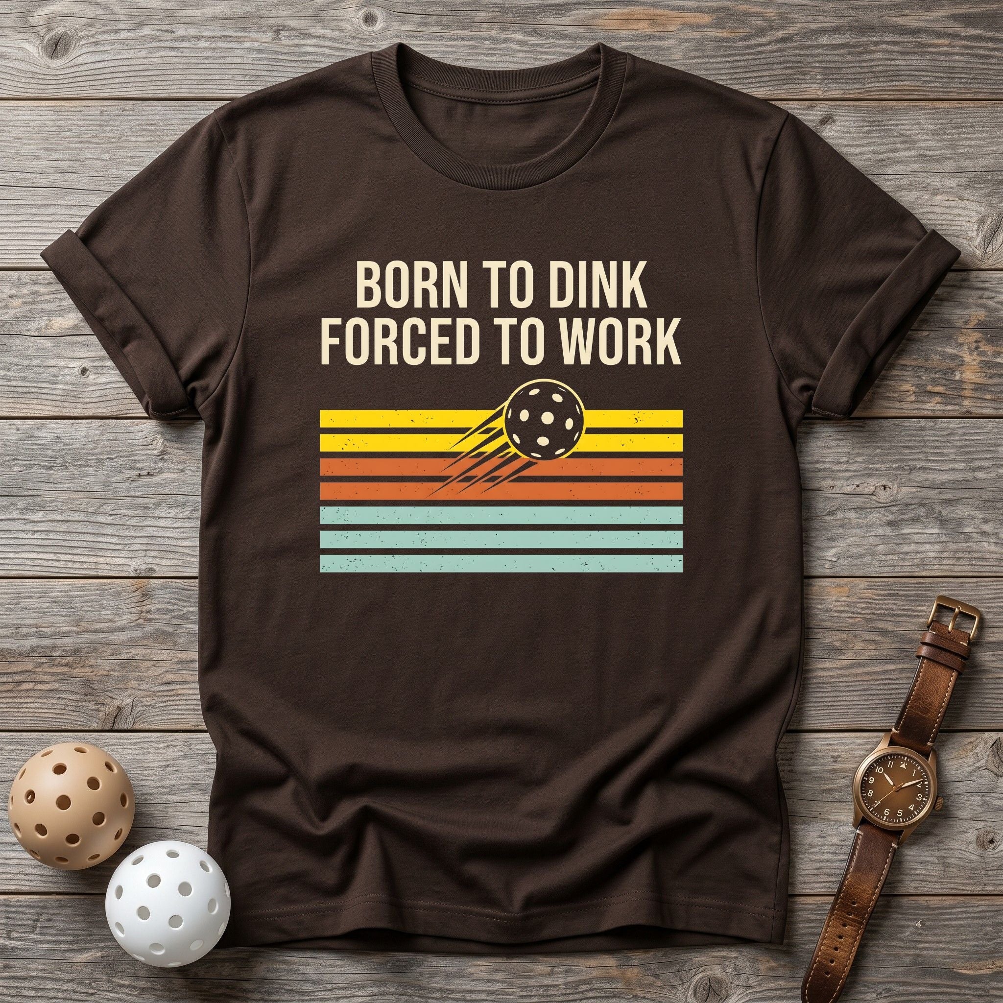 Born To Dink, Forced To Work Tee - Dink it Shop