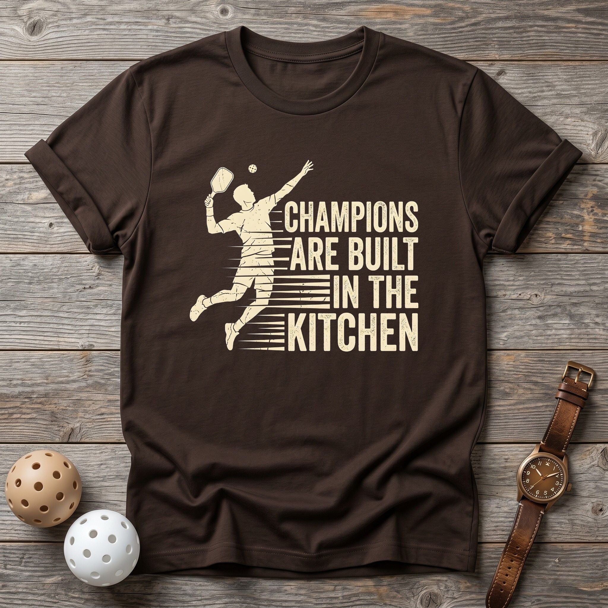 Champions Are Built in The Kitchen Tee - Dink it Shop
