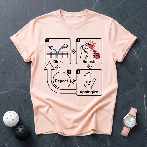 Dink Smash Apologize Repeat Tee - Dink it Shop