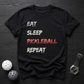 Eat Sleep Pickleball Repeat Tee - Dink it Shop