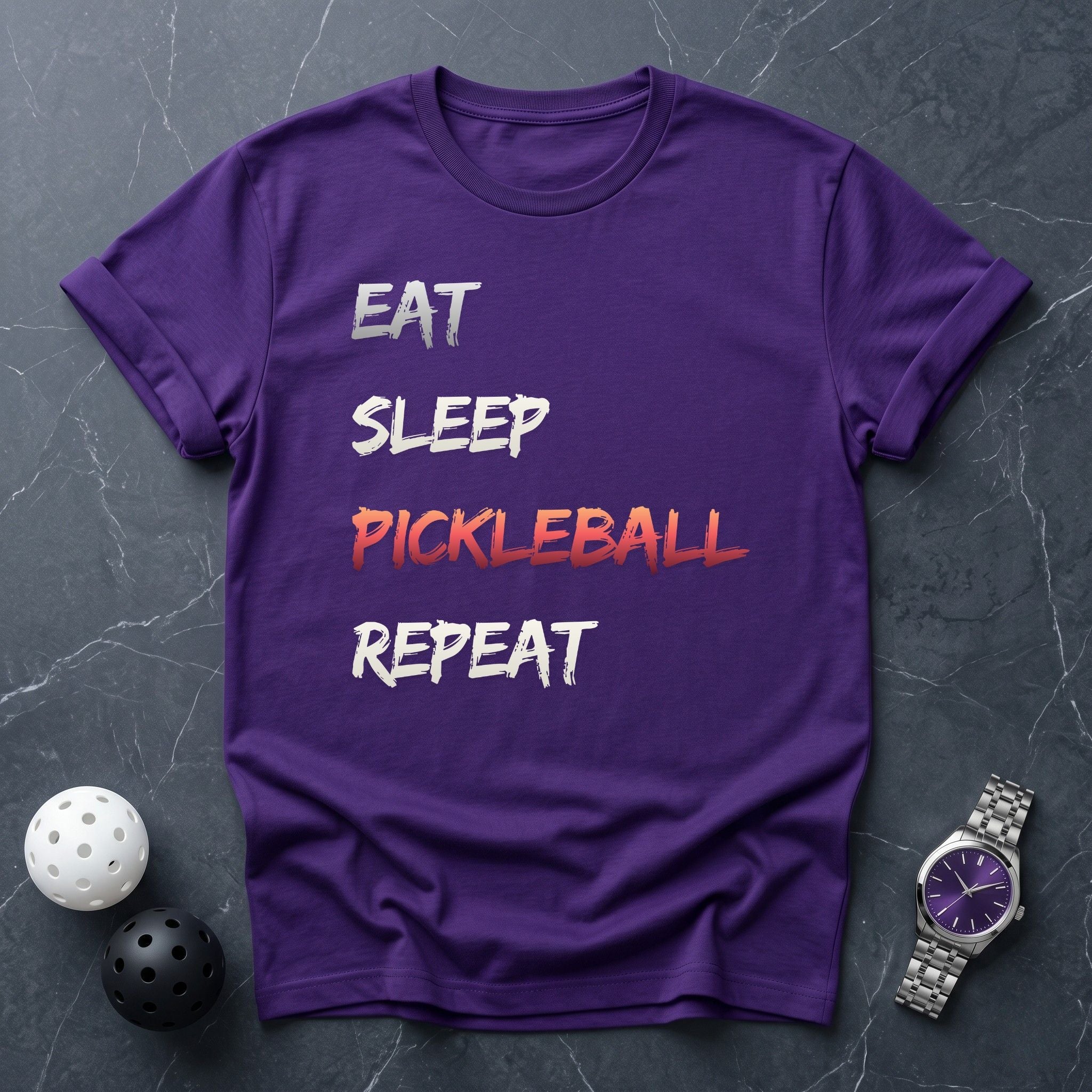 Eat Sleep Pickleball Repeat Tee - Dink it Shop