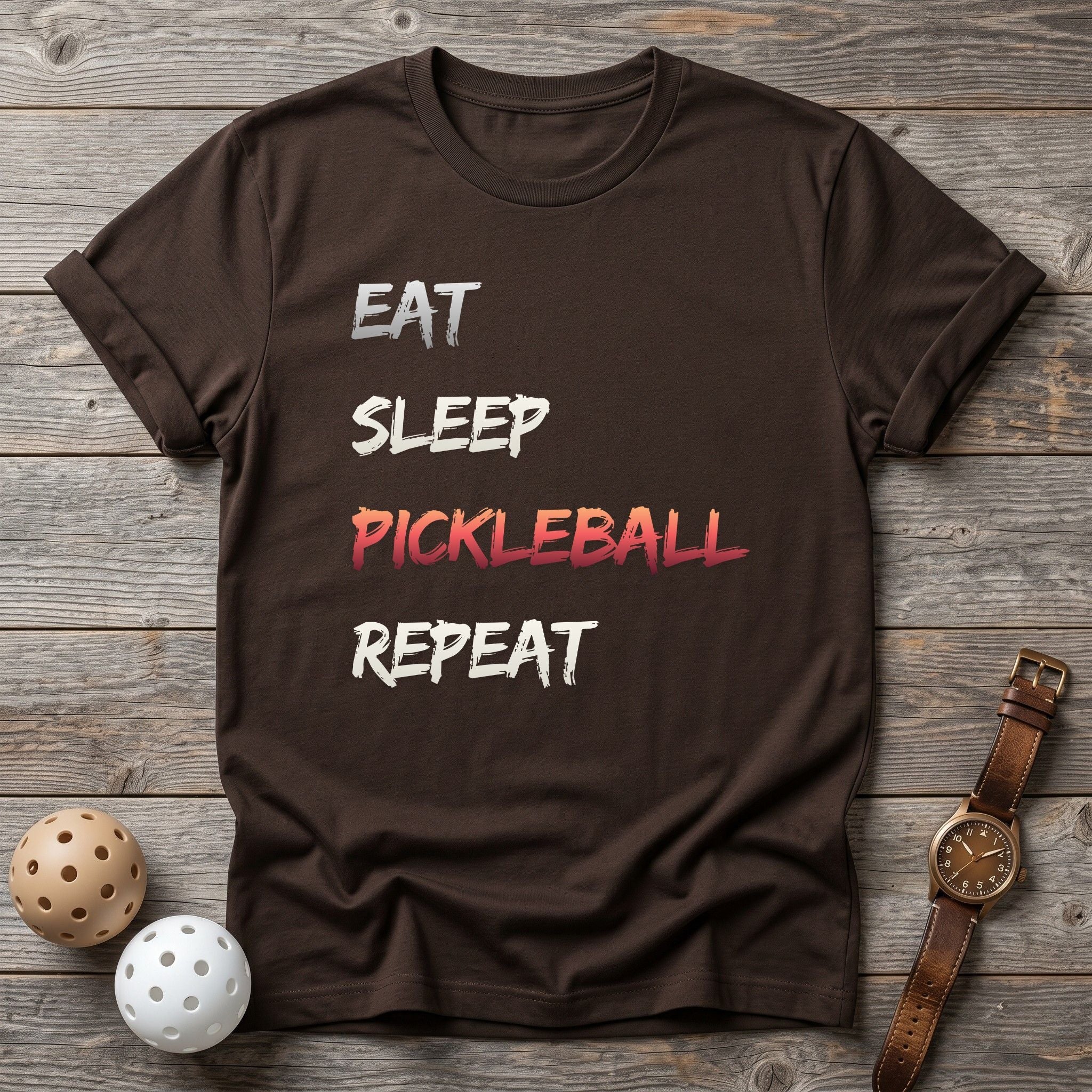 Eat Sleep Pickleball Repeat Tee - Dink it Shop