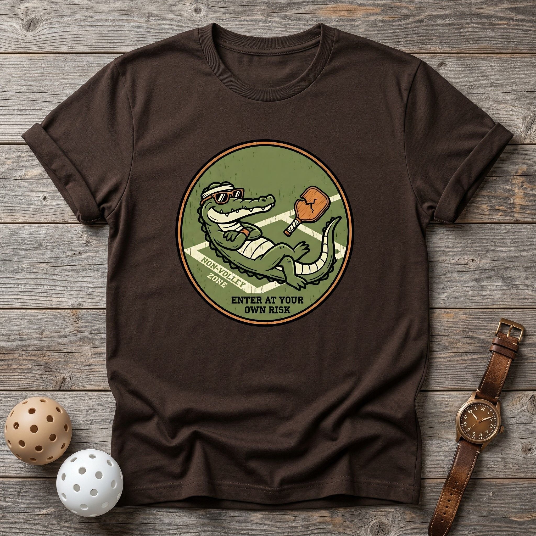 Enter At Your Own Risk Alligator Tee - Dink it Shop