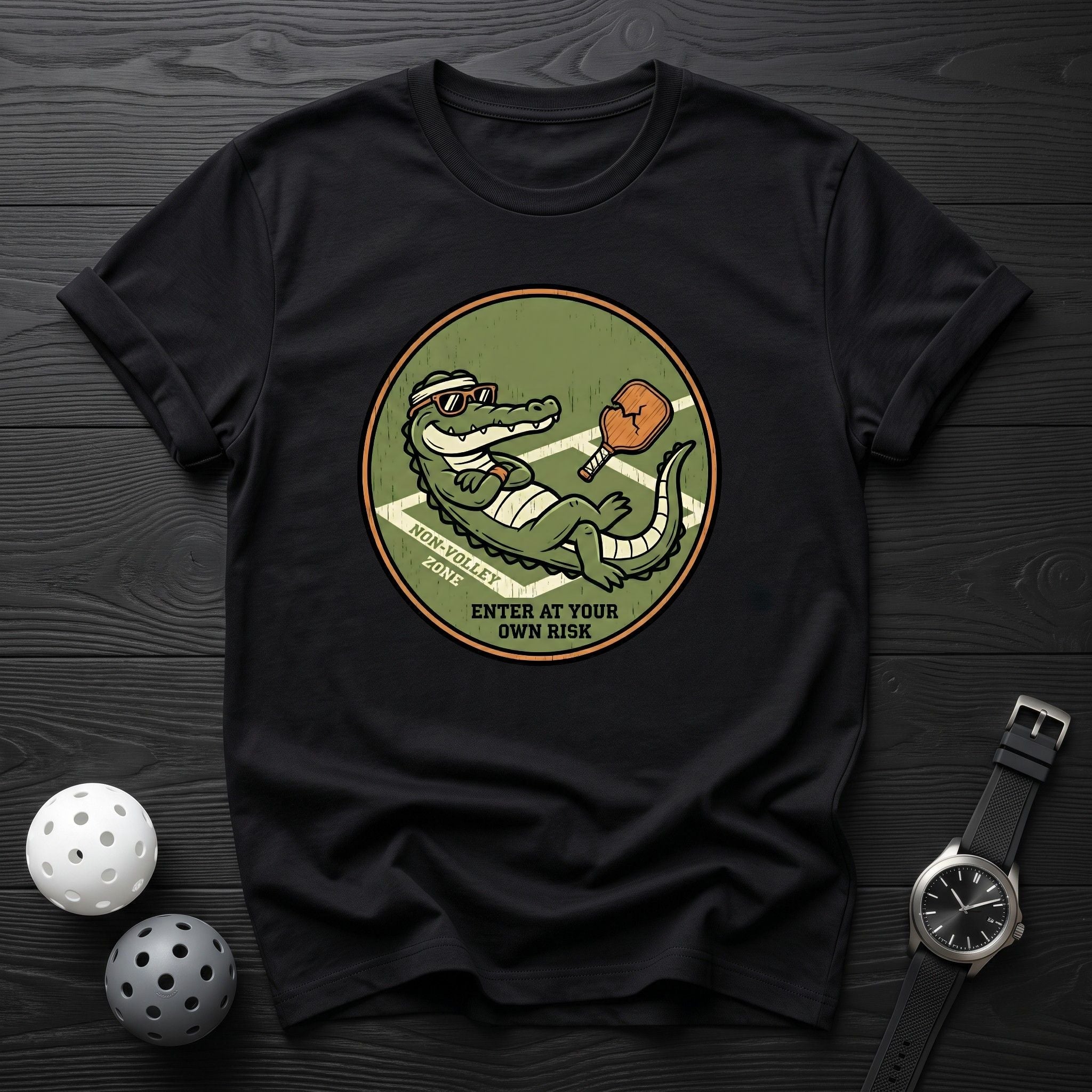 Enter At Your Own Risk Alligator Tee - Dink it Shop