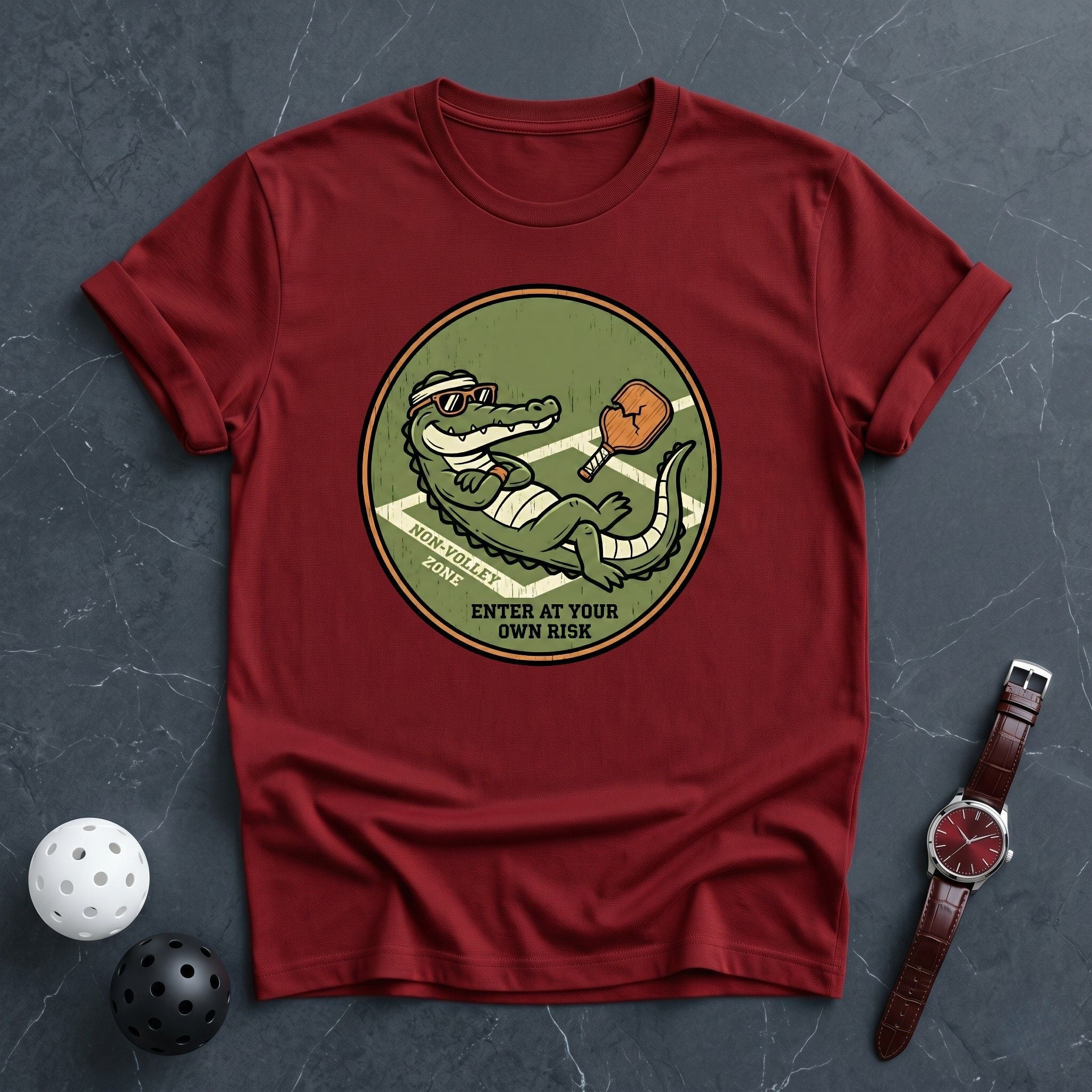 Enter At Your Own Risk Alligator Tee - Dink it Shop