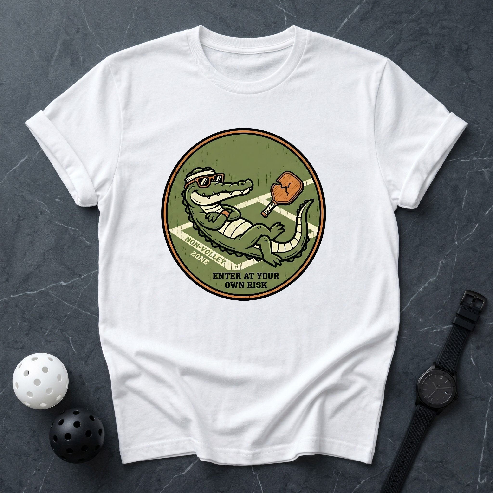 Enter At Your Own Risk Alligator Tee - Dink it Shop