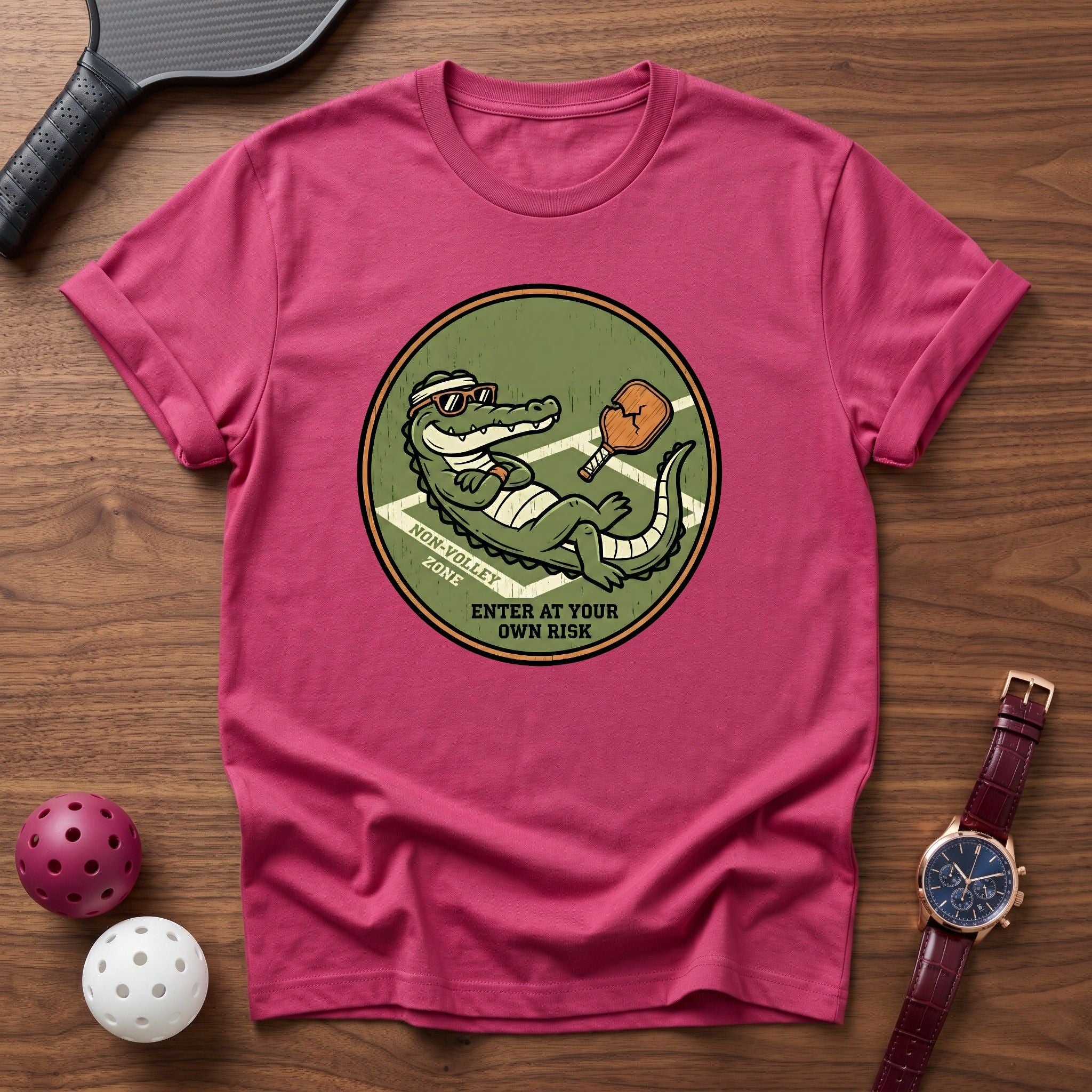 Enter At Your Own Risk Alligator Tee - Dink it Shop