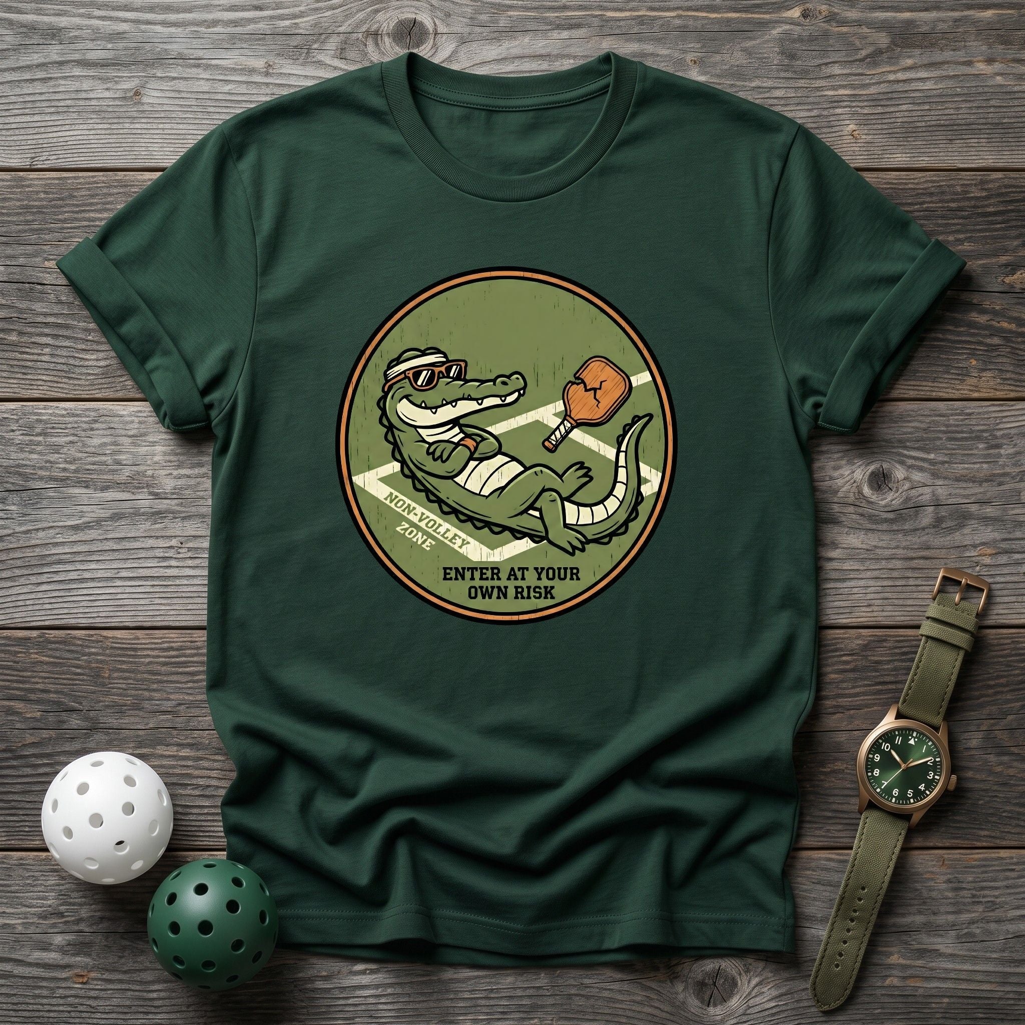 Enter At Your Own Risk Alligator Tee - Dink it Shop