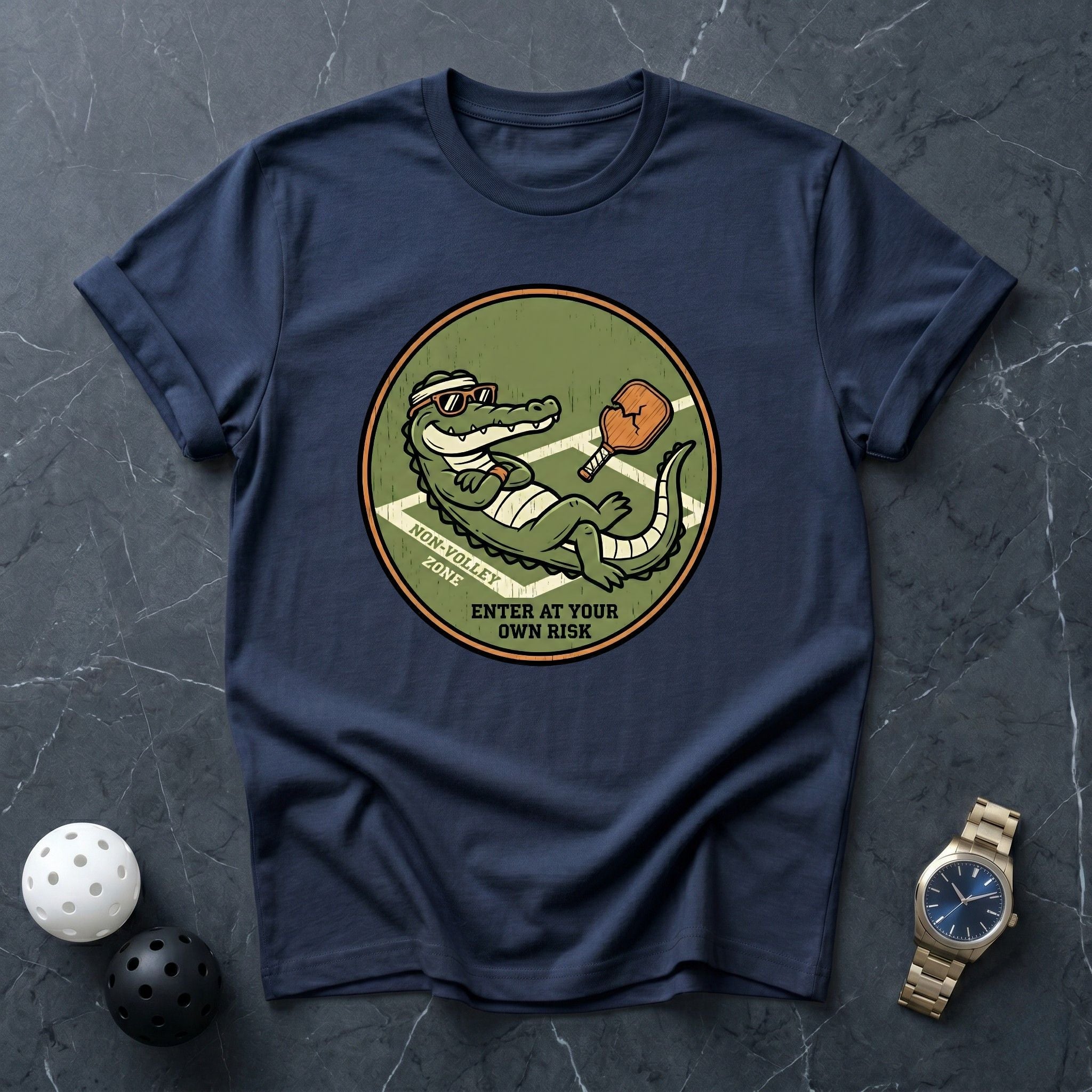 Enter At Your Own Risk Alligator Tee - Dink it Shop