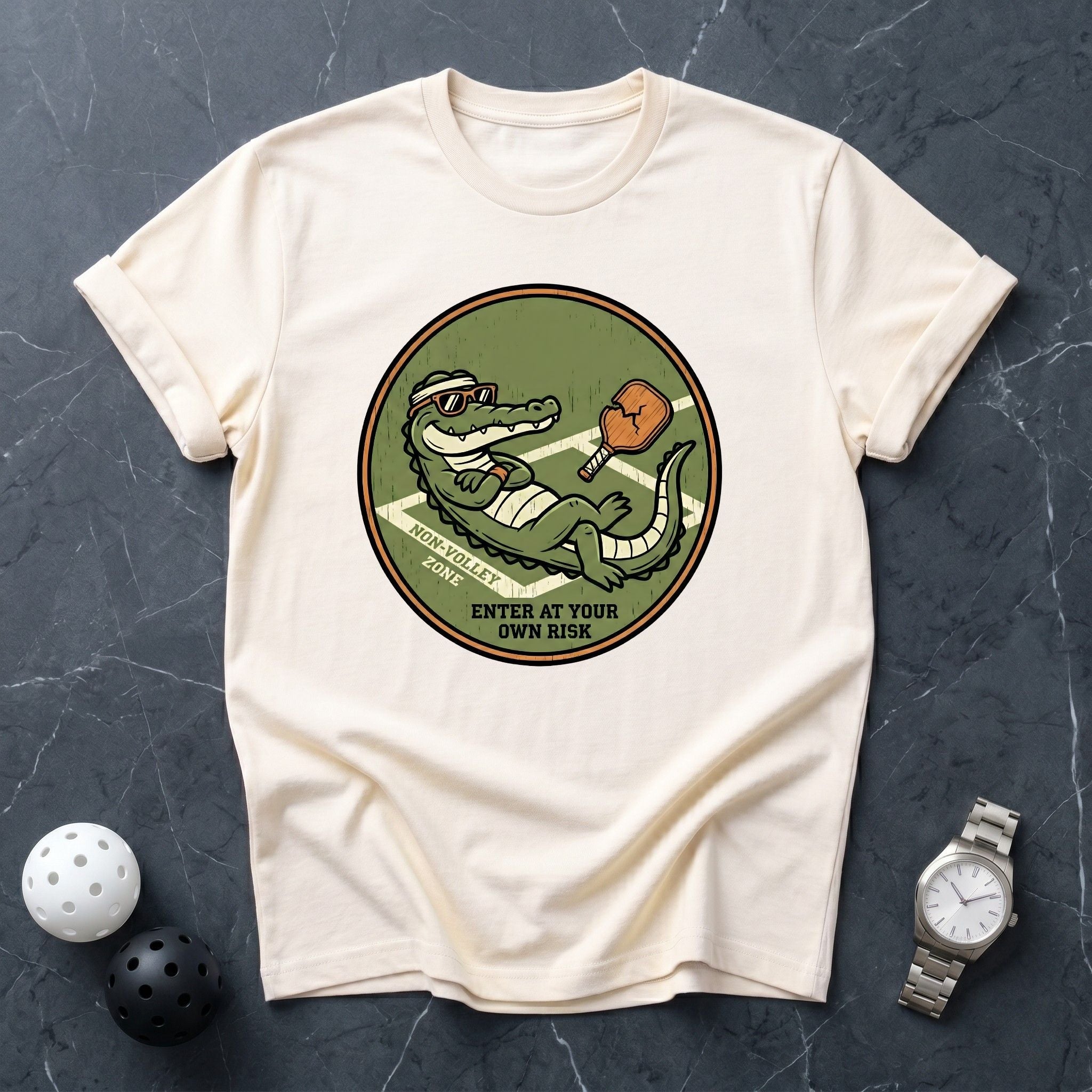 Enter At Your Own Risk Alligator Tee - Dink it Shop