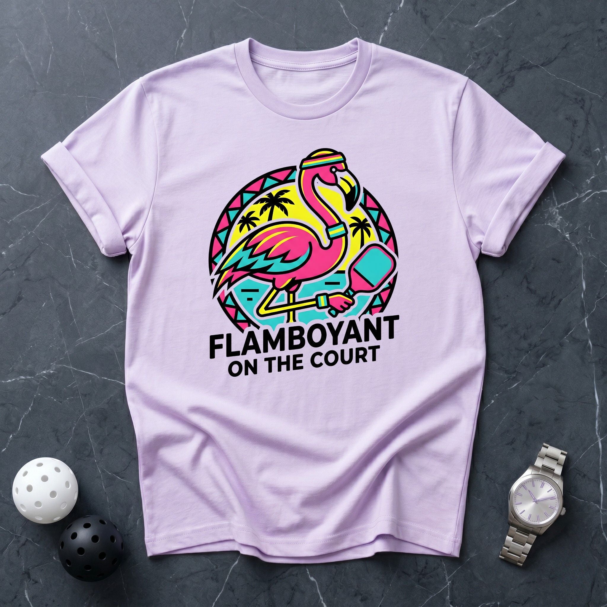Flamboyant Flamingo Pickleball Tee - Dink it Shop
