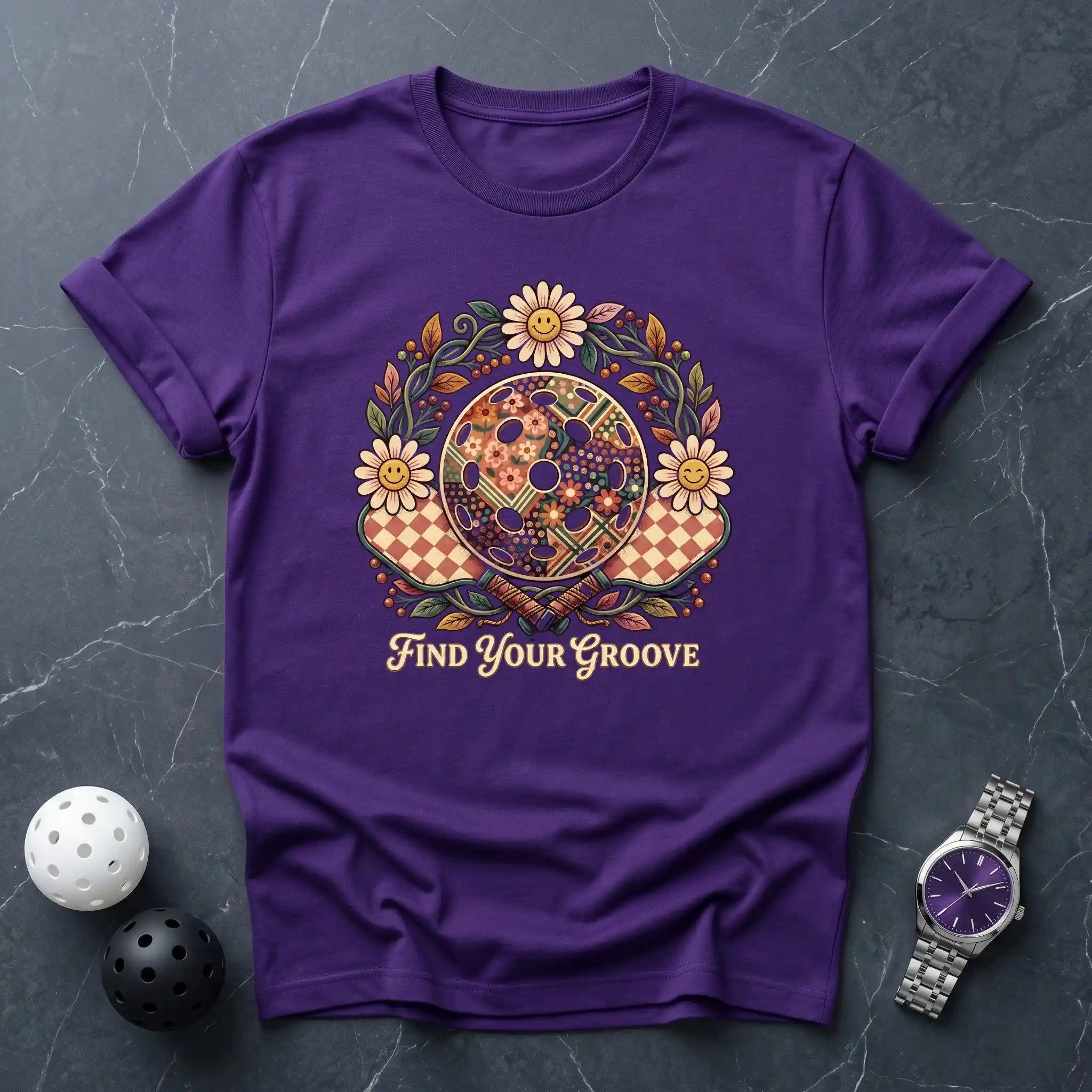 Floral Wreath Pickleball Tee - Dink it Shop