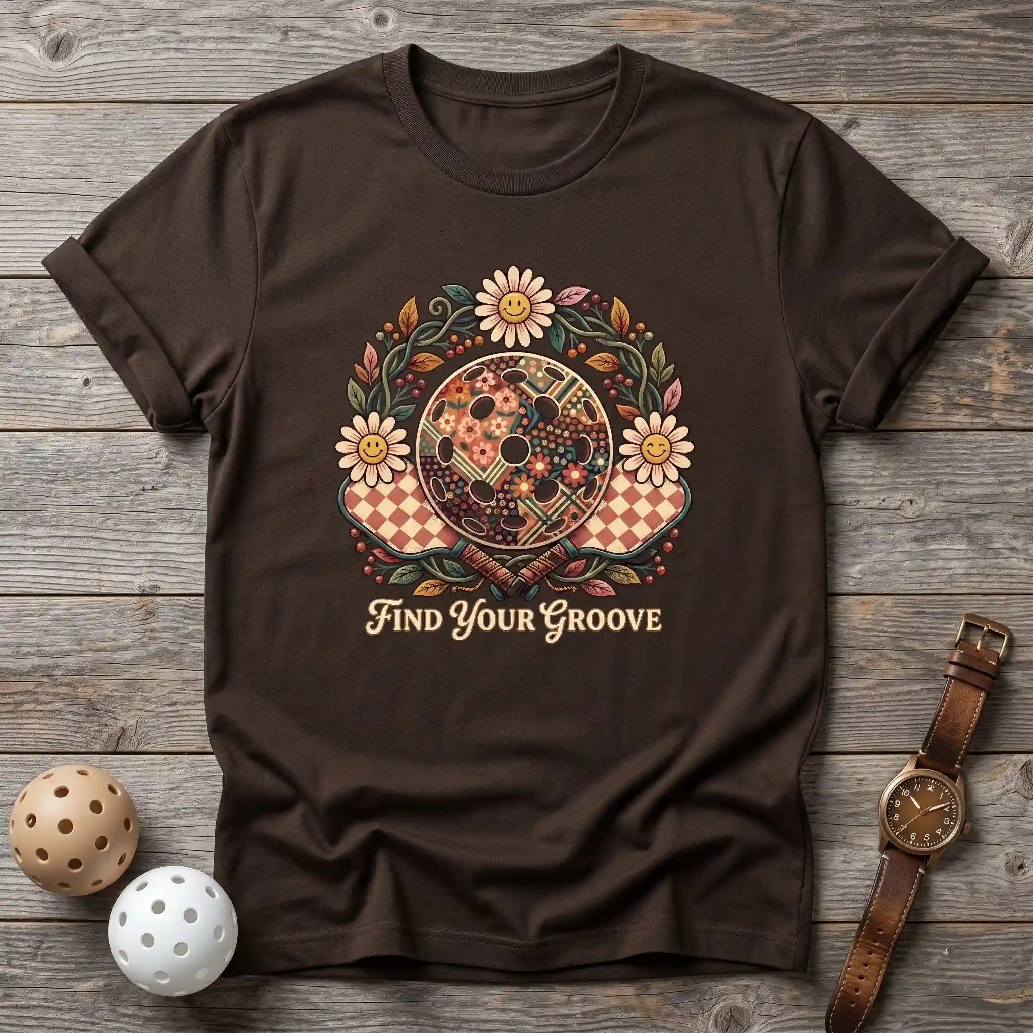 Floral Wreath Pickleball Tee - Dink it Shop