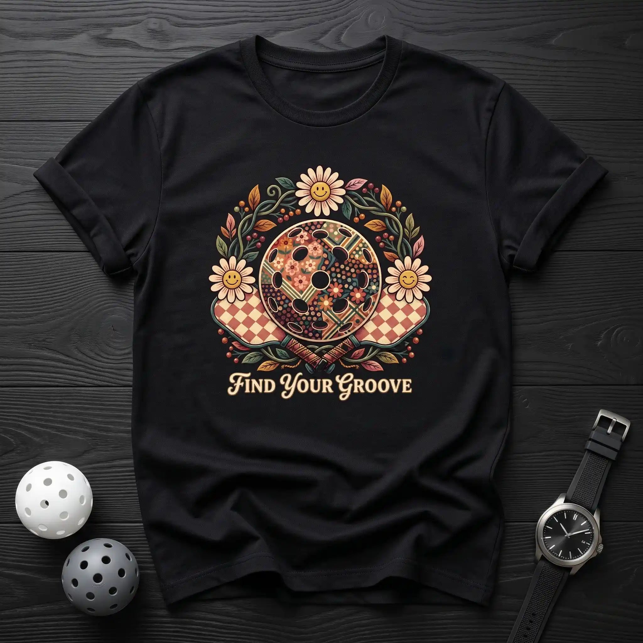 Floral Wreath Pickleball Tee - Dink it Shop