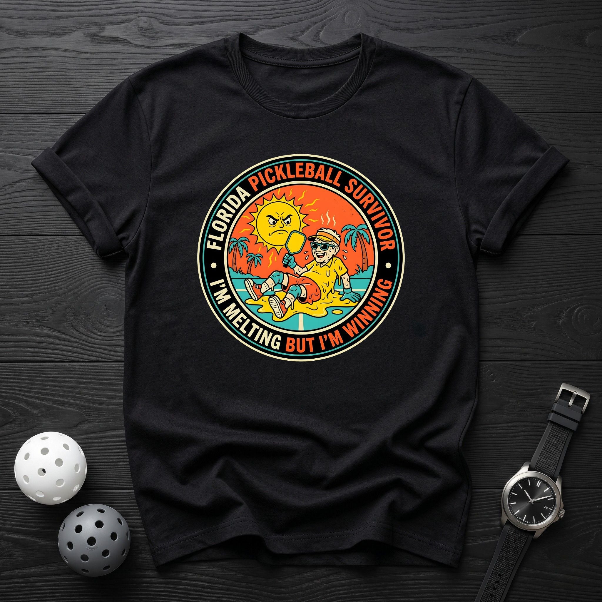 Florida Pickleball Survivor Melting Tee - Dink it Shop