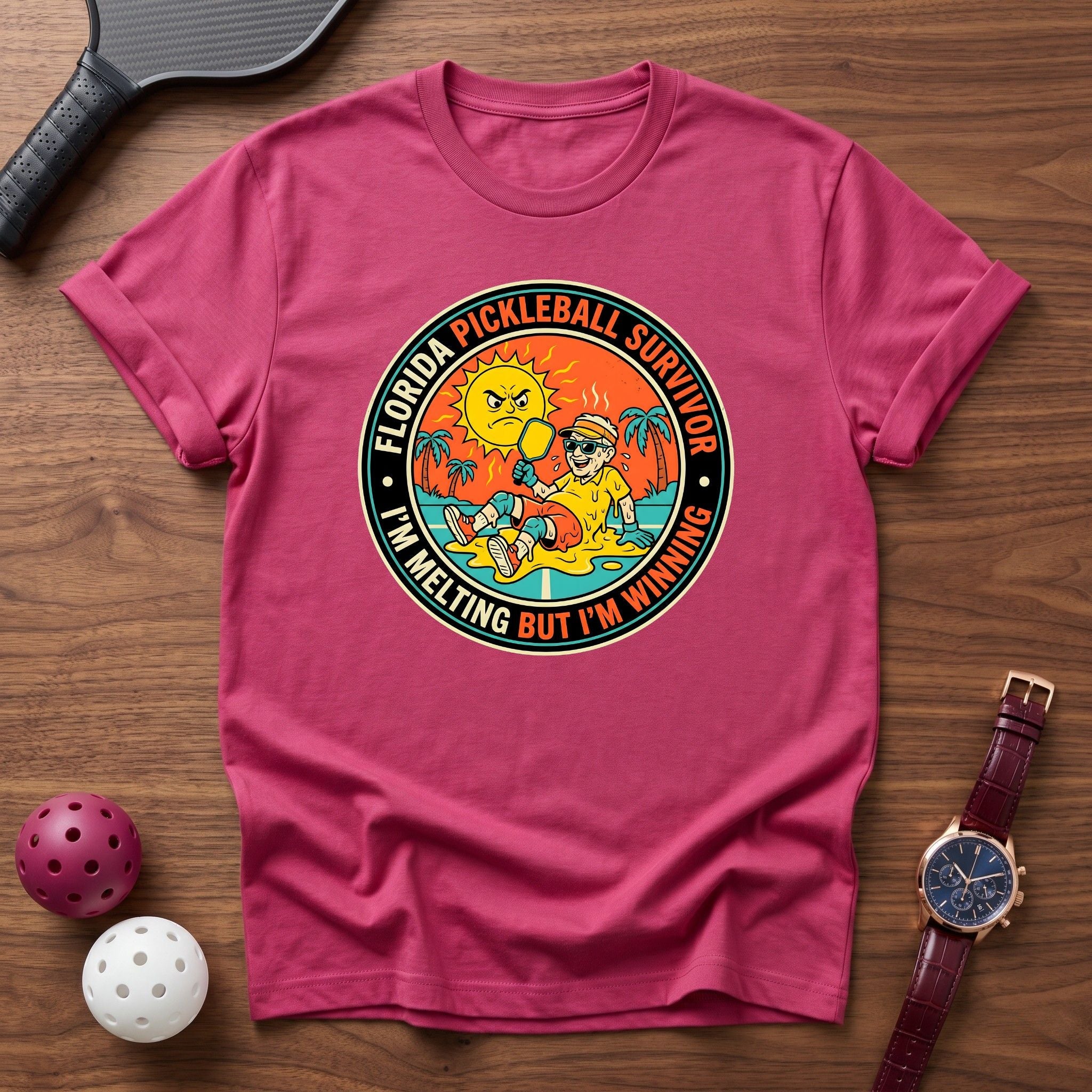 Florida Pickleball Survivor Melting Tee - Dink it Shop