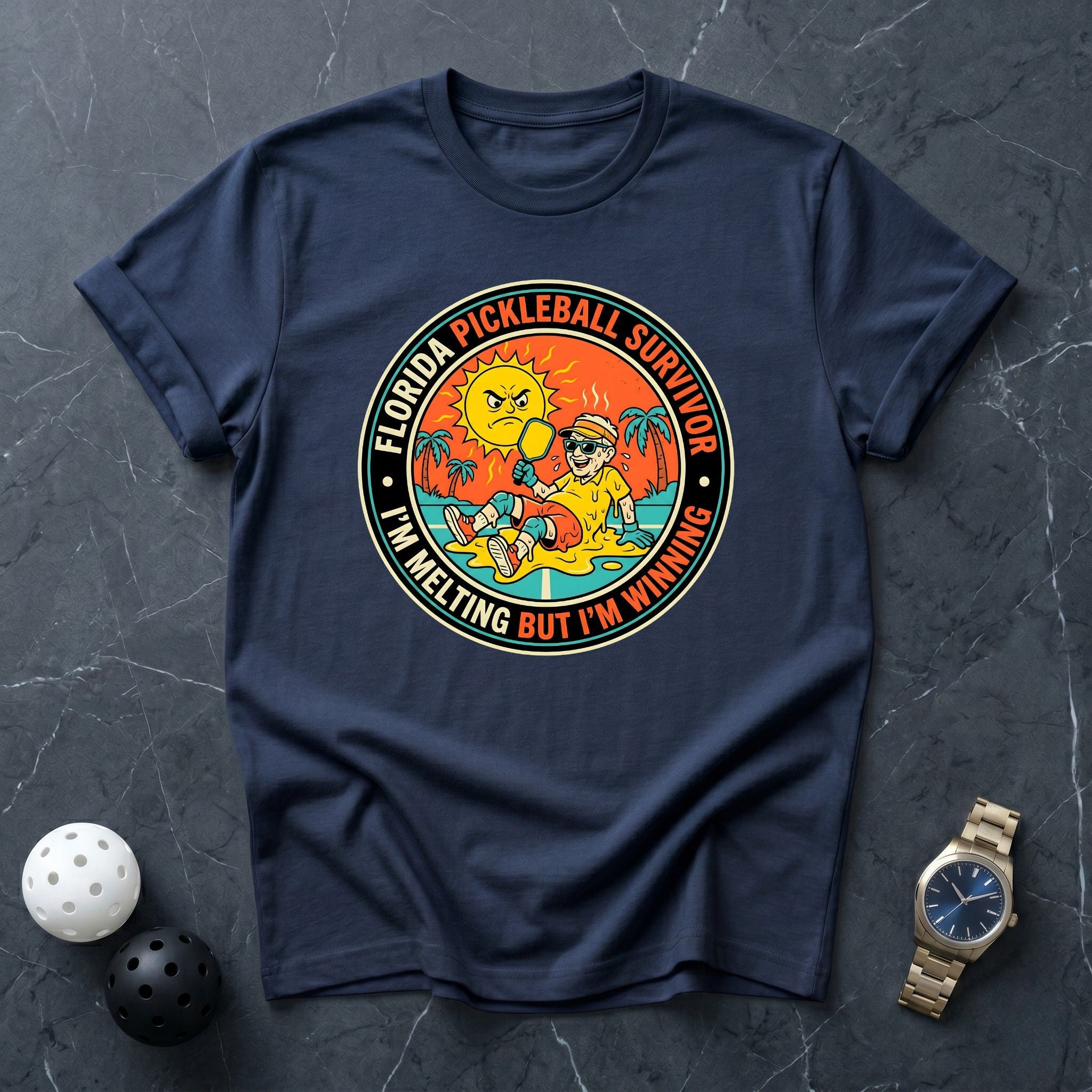 Florida Pickleball Survivor Melting Tee - Dink it Shop