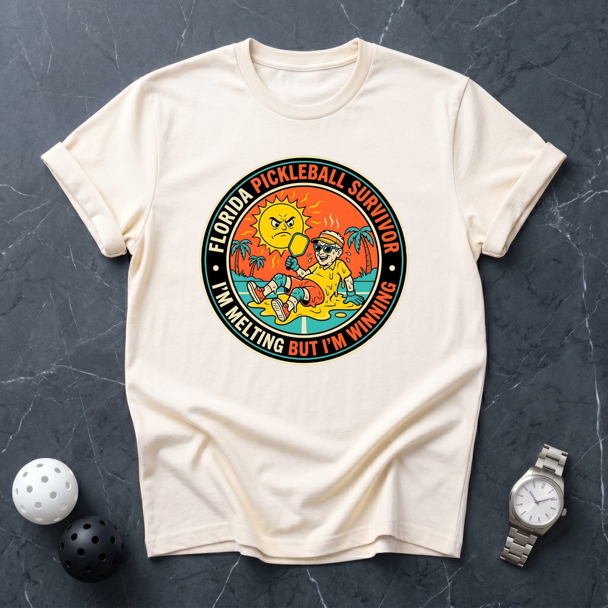 Florida Pickleball Survivor Melting Tee - Dink it Shop