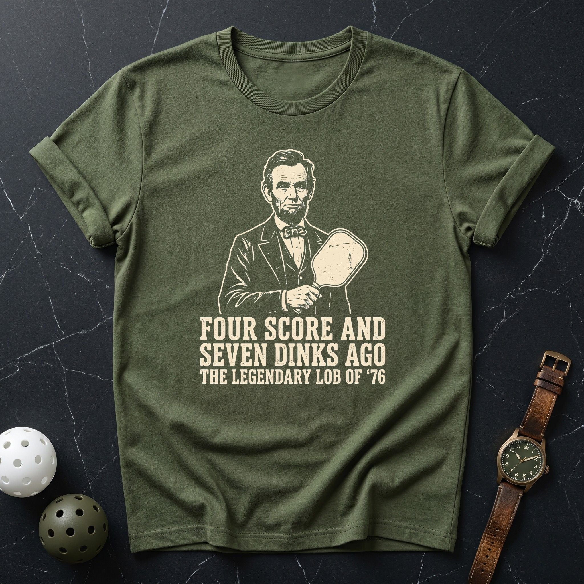 Four Score Lincoln Tee - Dink it Shop