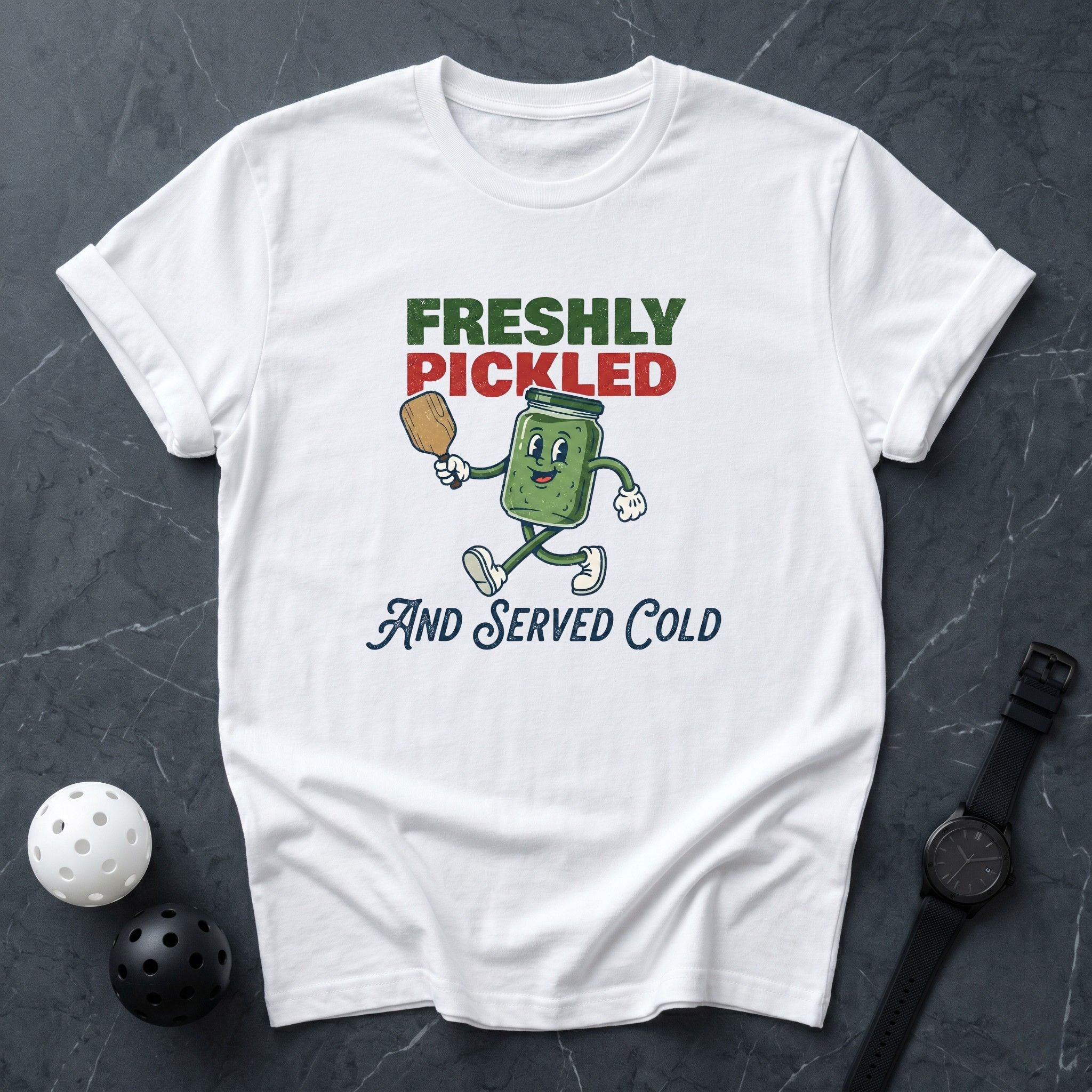 Freshly Pickled Served Cold Retro Tee - Dink it Shop