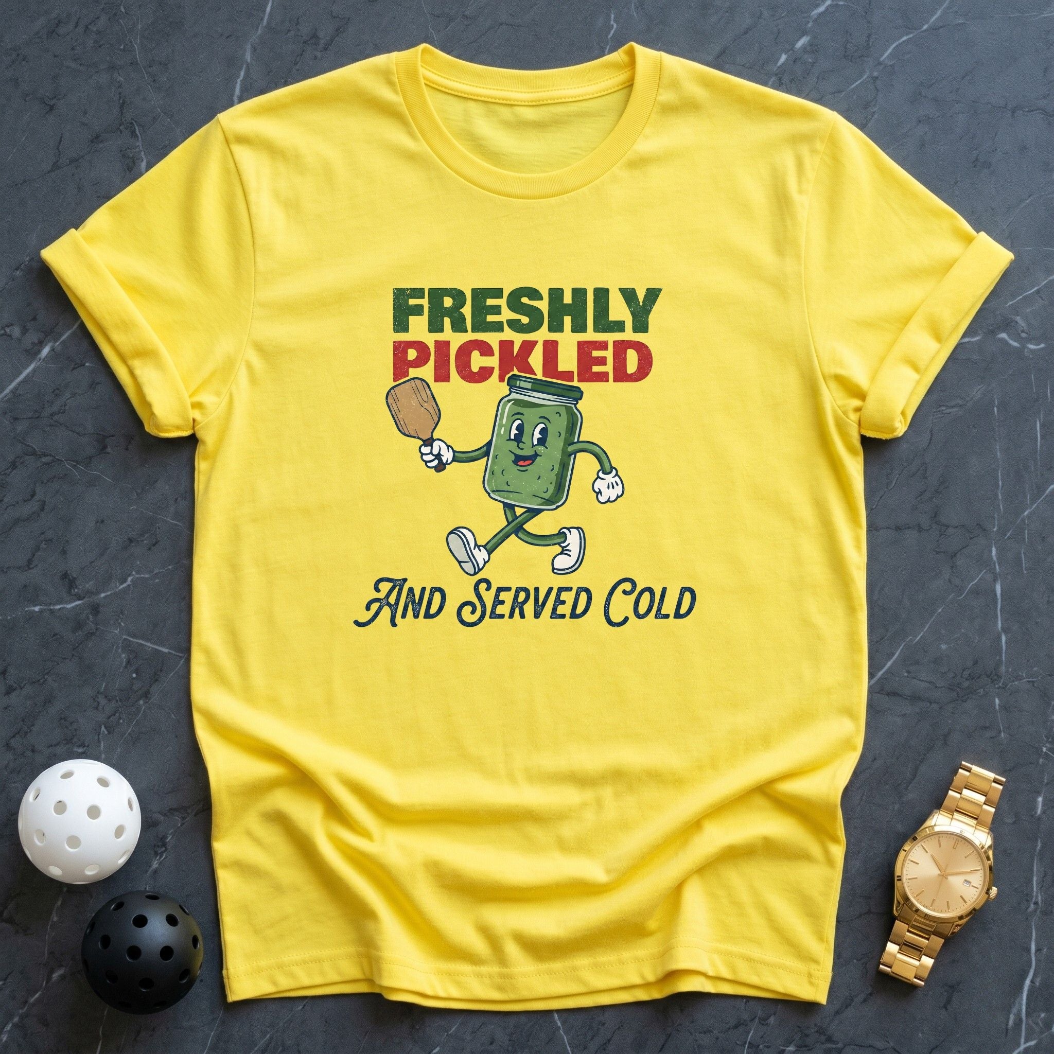 Freshly Pickled Served Cold Retro Tee - Dink it Shop