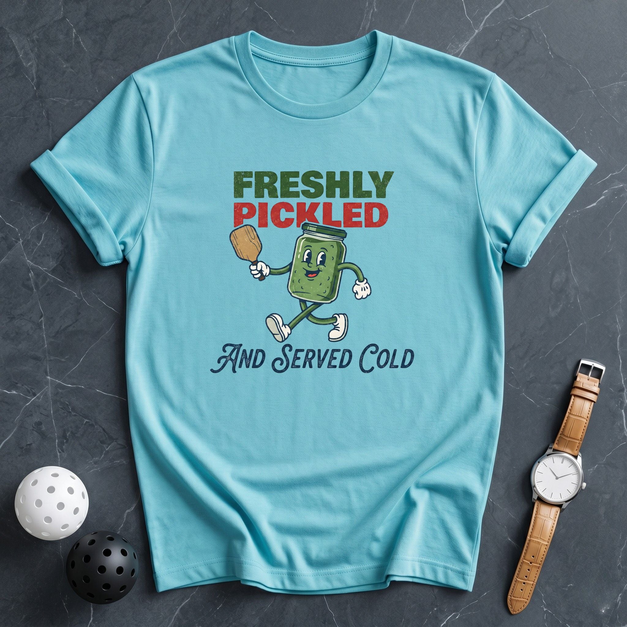 Freshly Pickled Served Cold Retro Tee - Dink it Shop