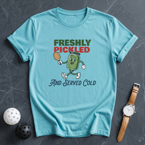 Freshly Pickled Served Cold Retro Tee - Dink it Shop