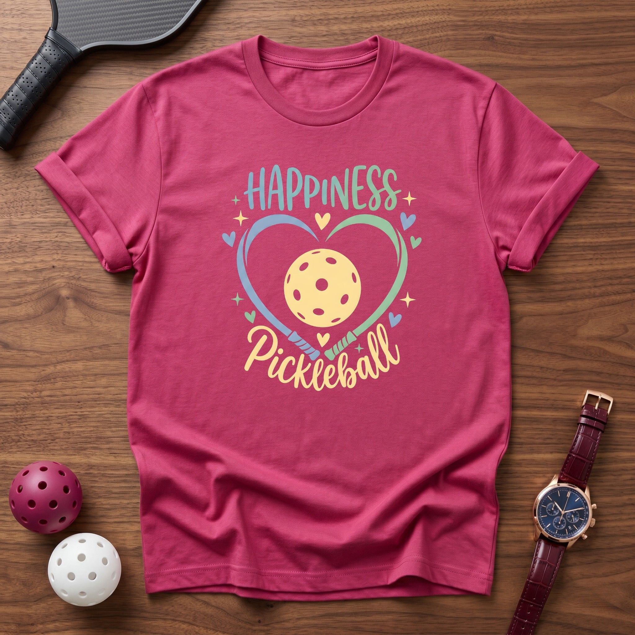 Happiness Is Pickleball Tee - Dink it Shop