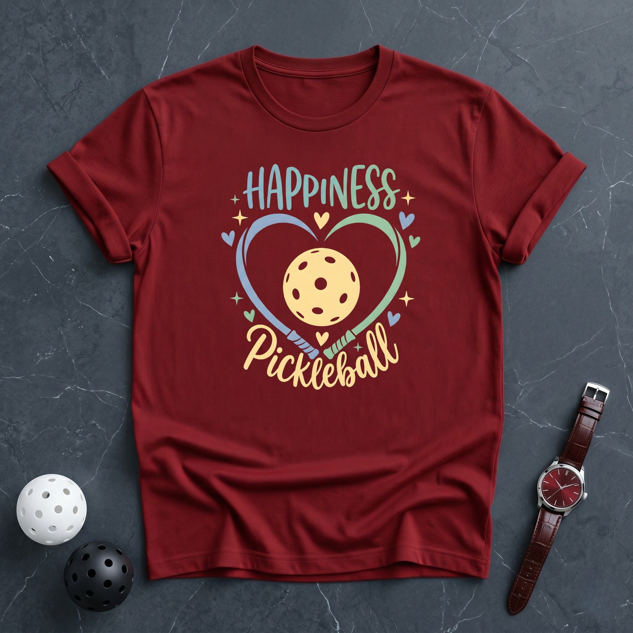 Happiness Is Pickleball Tee - Dink it Shop