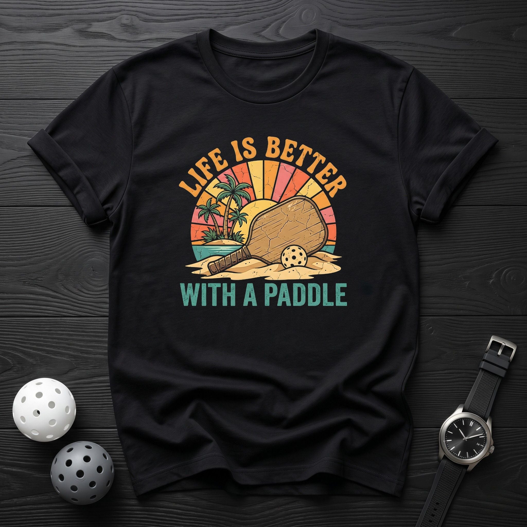 Life Is Better With A Paddle Retro Tee - Dink it Shop