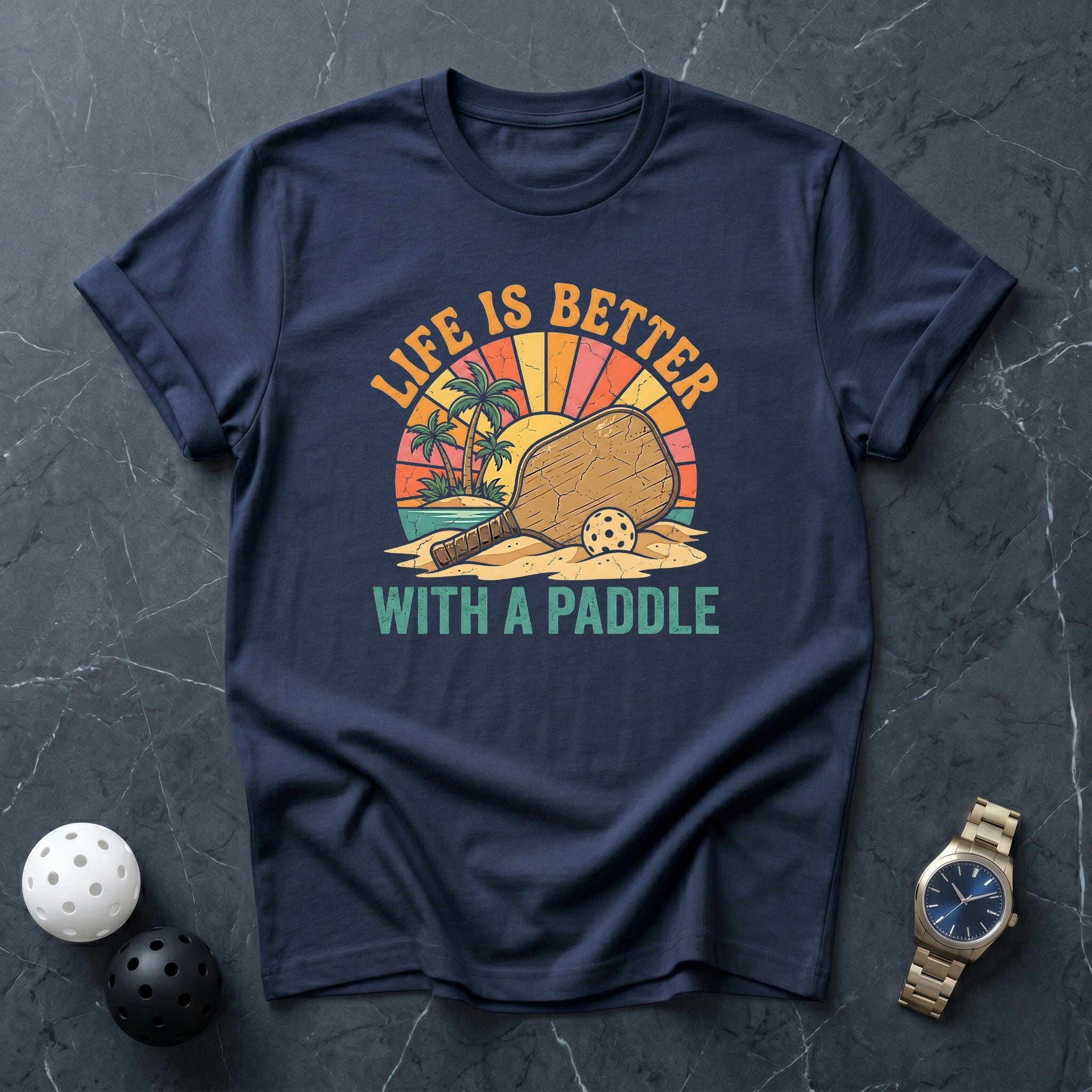 Life Is Better With A Paddle Retro Tee - Dink it Shop