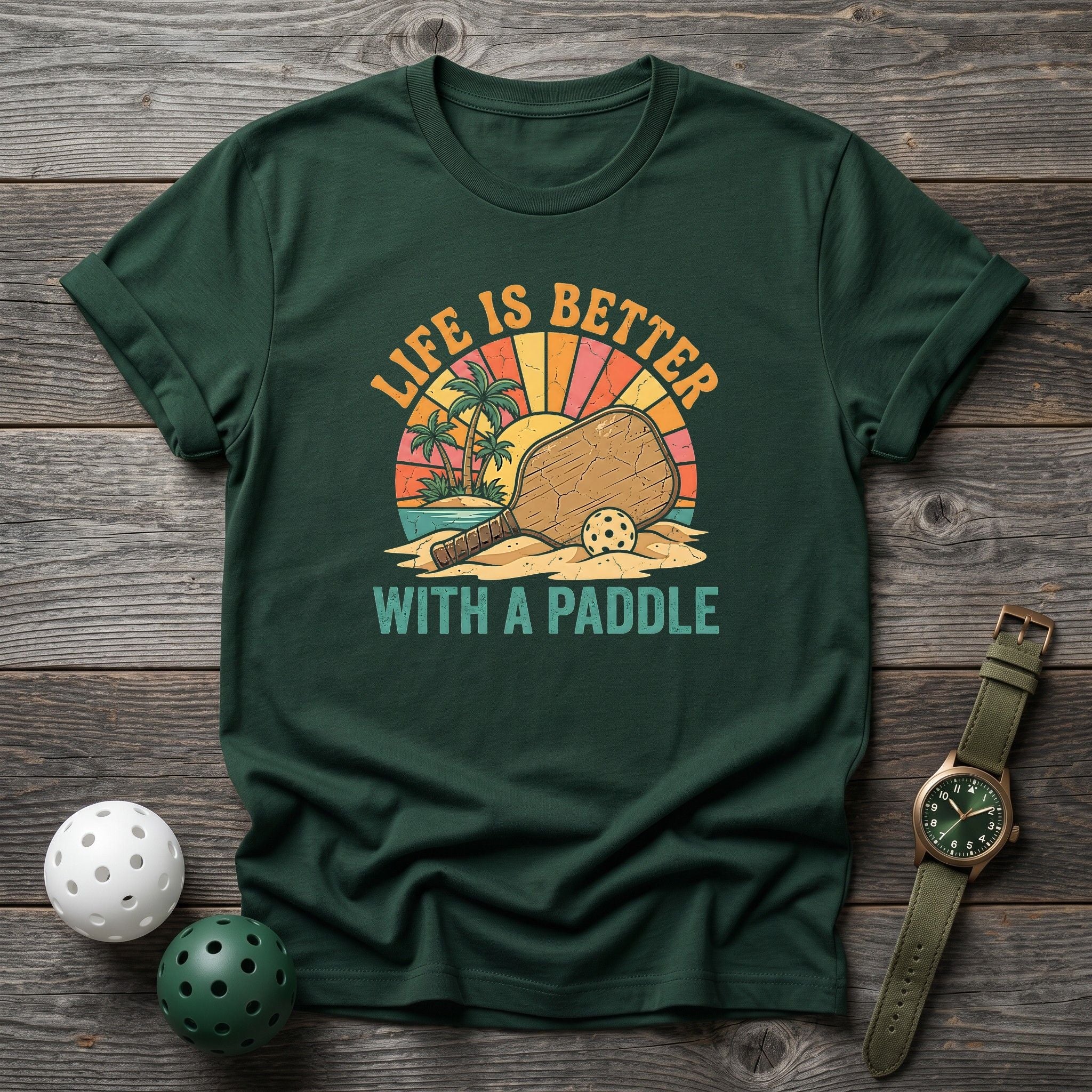 Life Is Better With A Paddle Retro Tee - Dink it Shop
