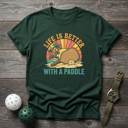 Life Is Better With A Paddle Retro Tee - Dink it Shop