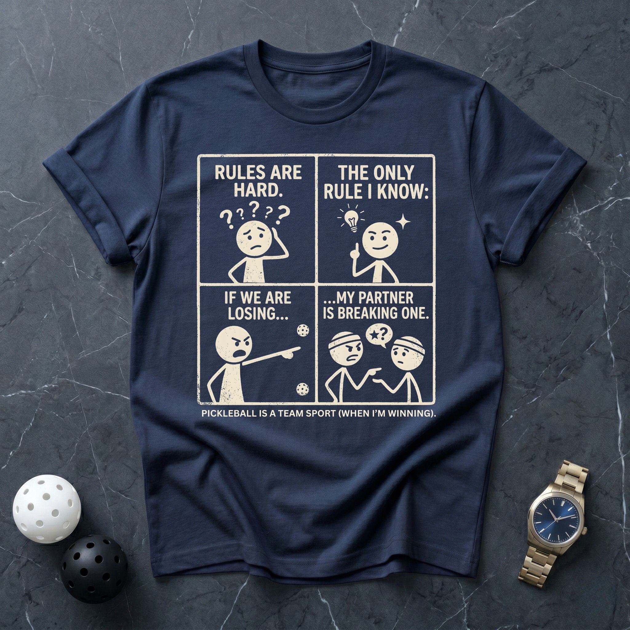 My Partner Is Breaking Rules Tee - Dink it Shop