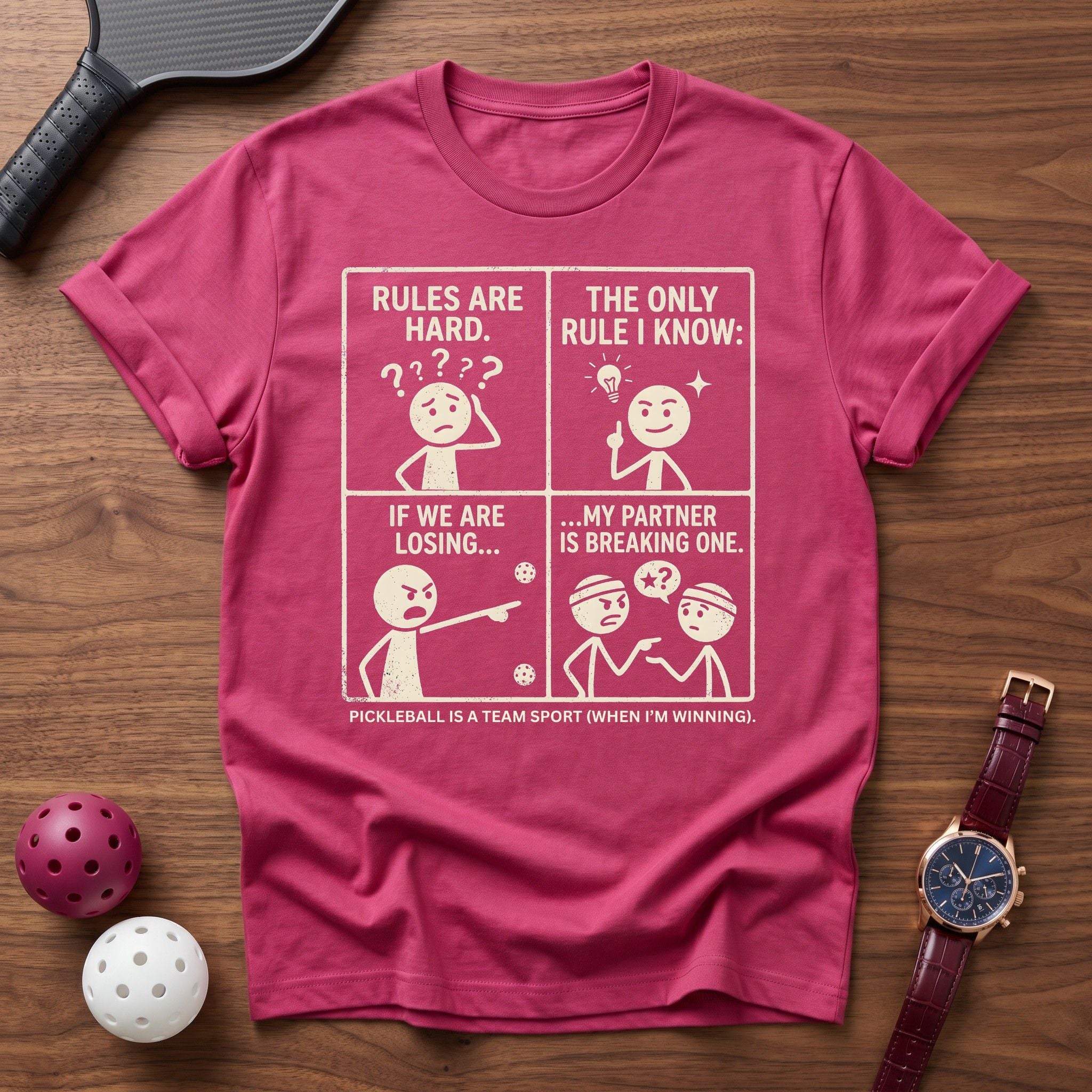 My Partner Is Breaking Rules Tee - Dink it Shop