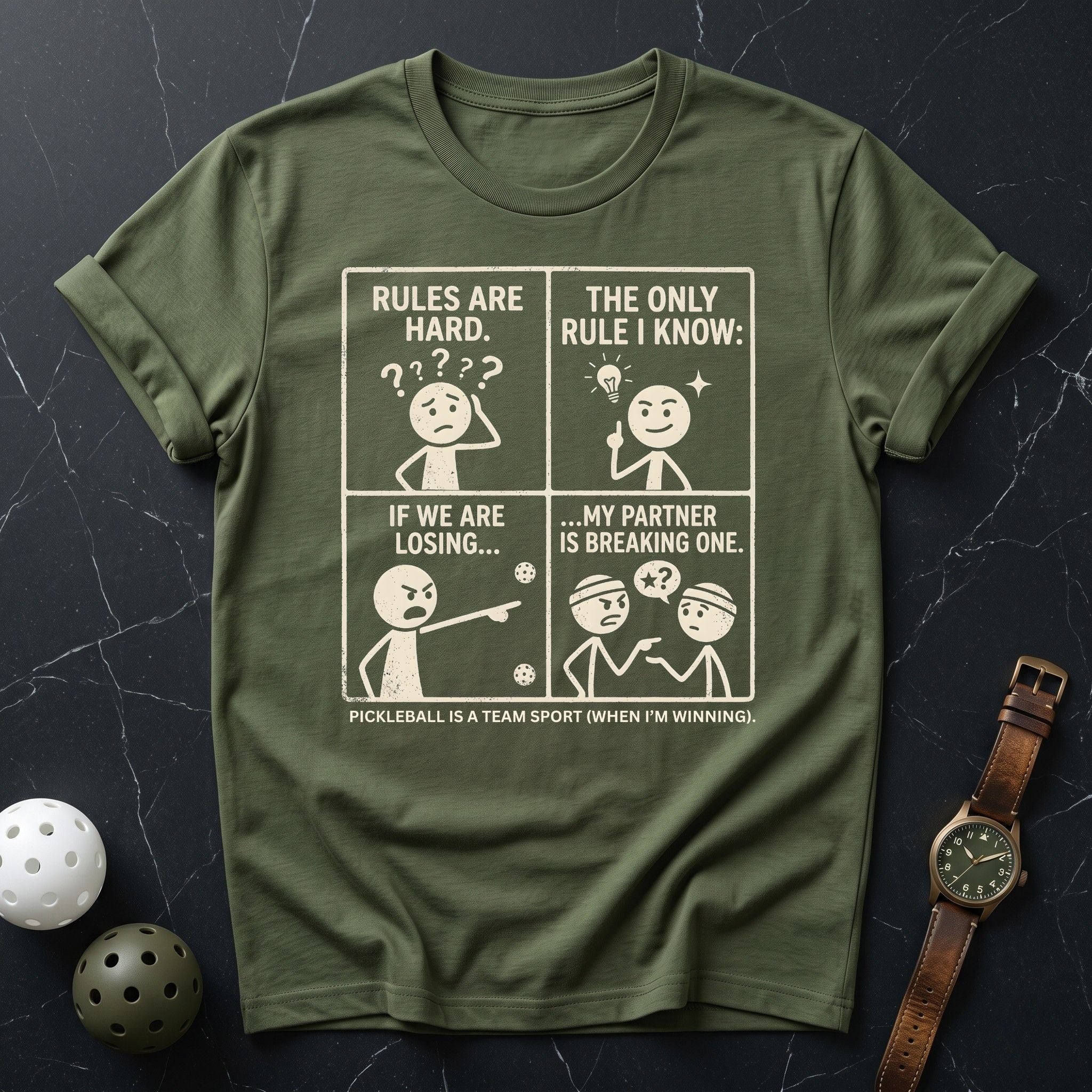 My Partner Is Breaking Rules Tee - Dink it Shop