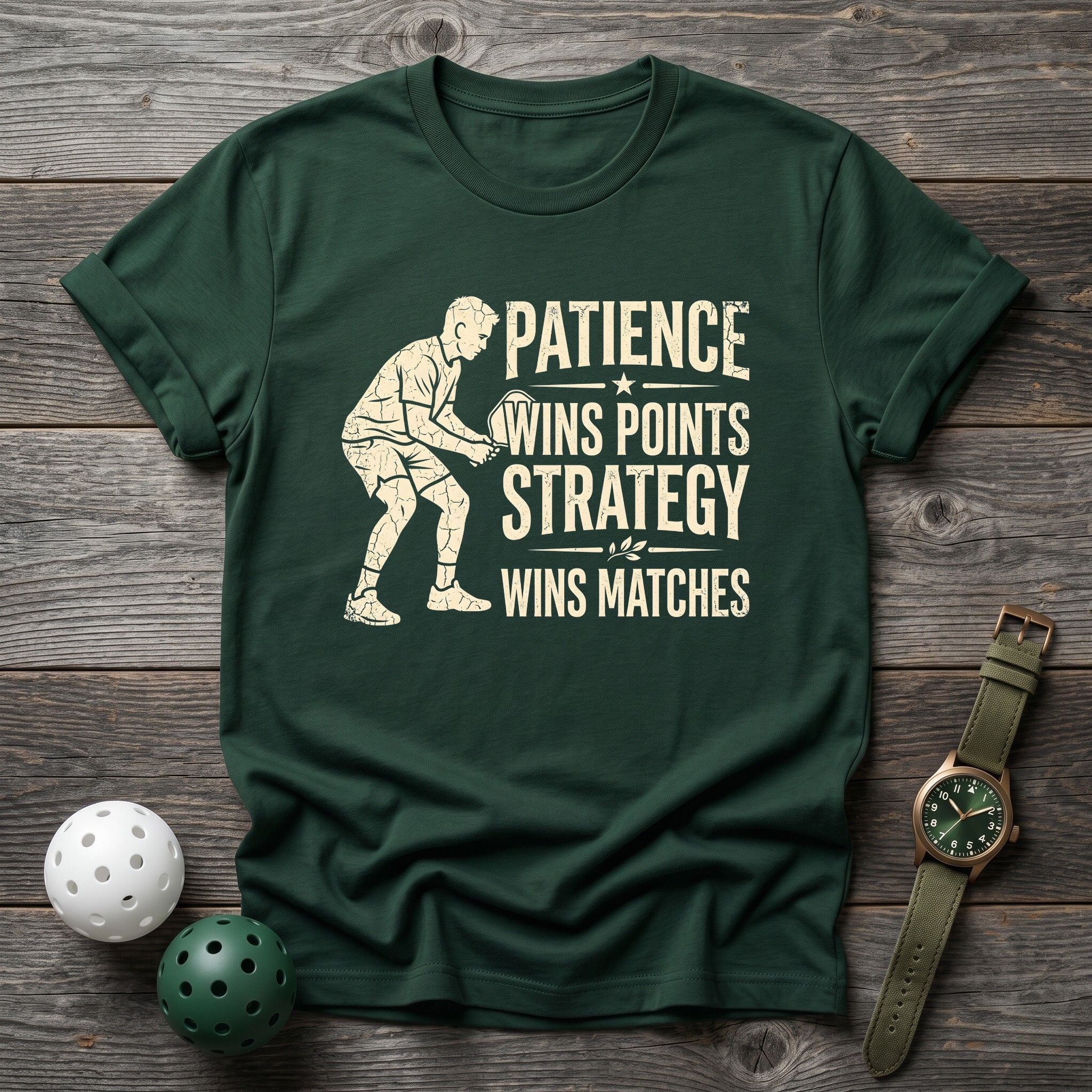 Patience Wins Points Tee - Dink it Shop