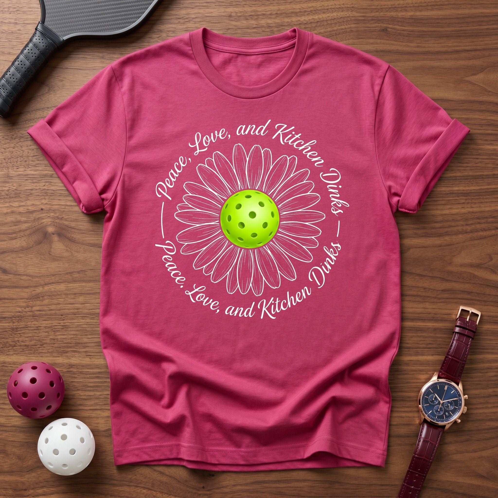 Peace Love Kitchen Dinks Floral Tee - Dink it Shop