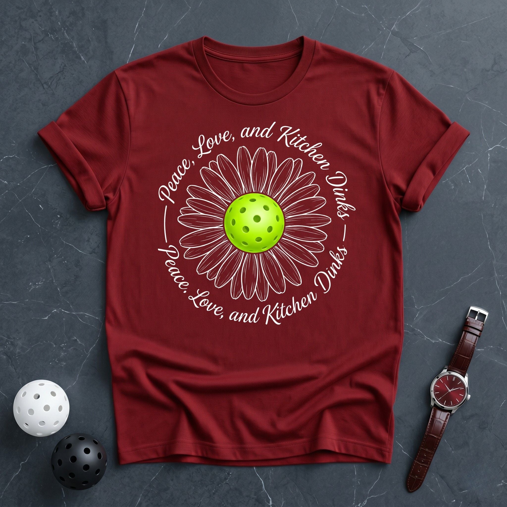 Peace Love Kitchen Dinks Floral Tee - Dink it Shop