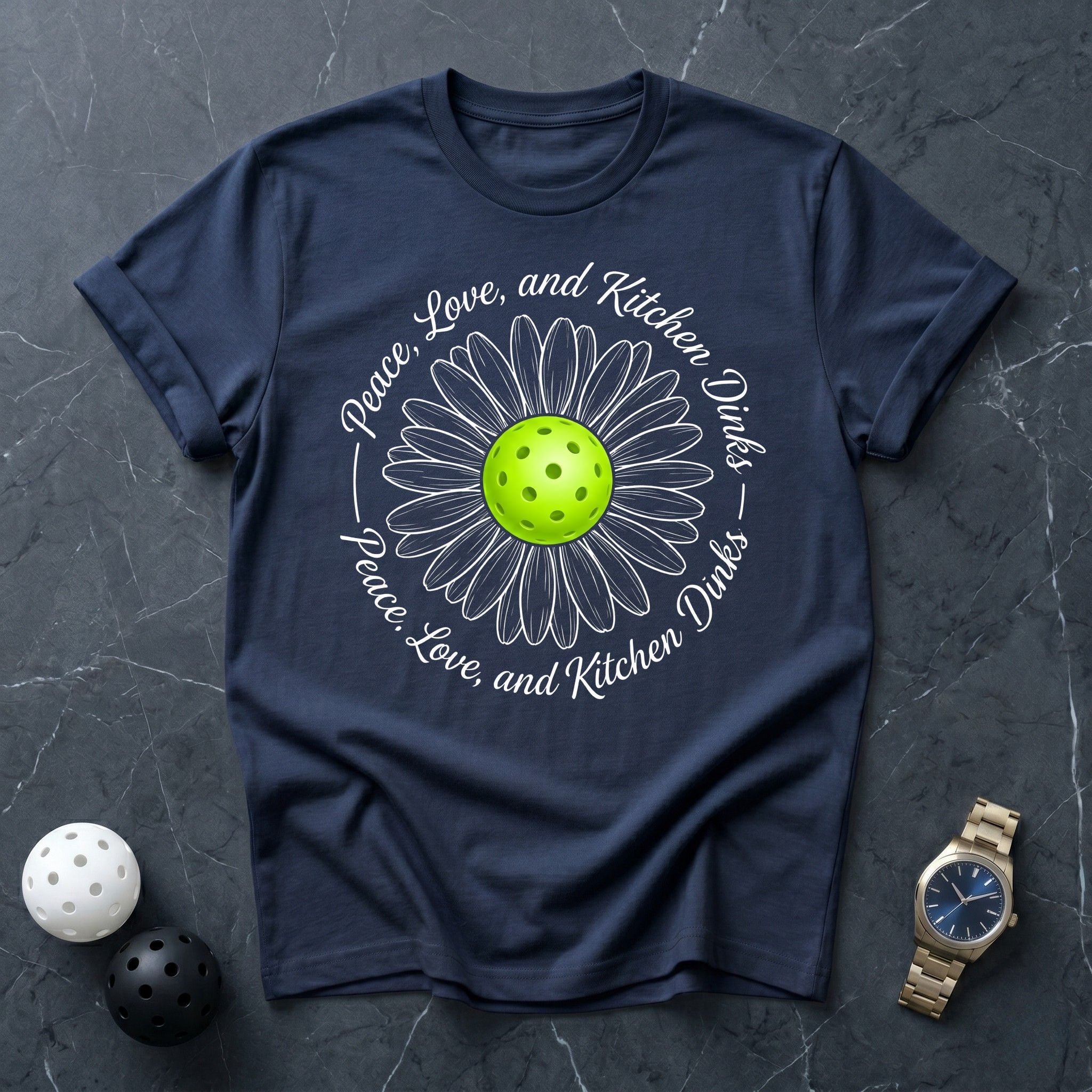 Peace Love Kitchen Dinks Floral Tee - Dink it Shop