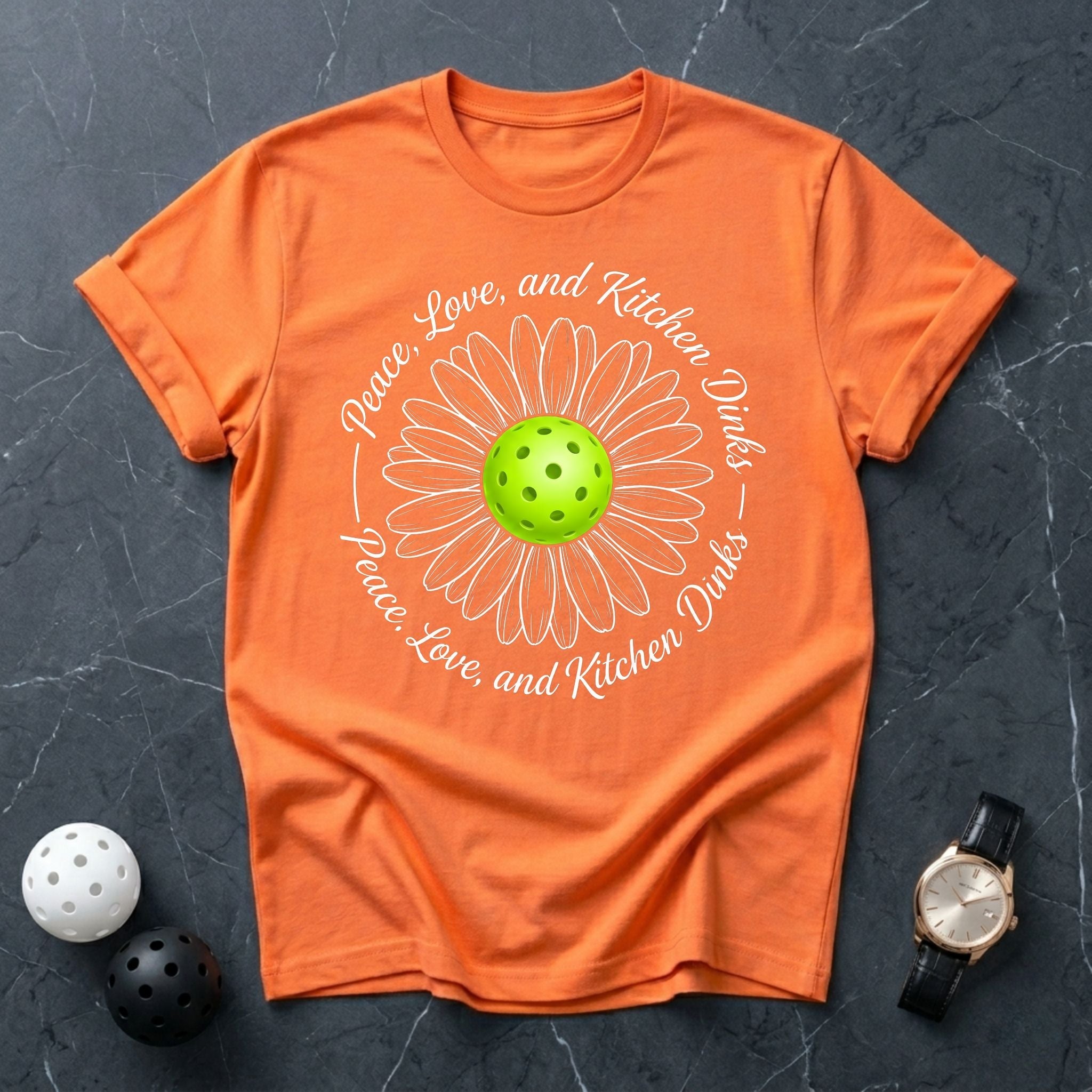 Peace Love Kitchen Dinks Floral Tee - Dink it Shop