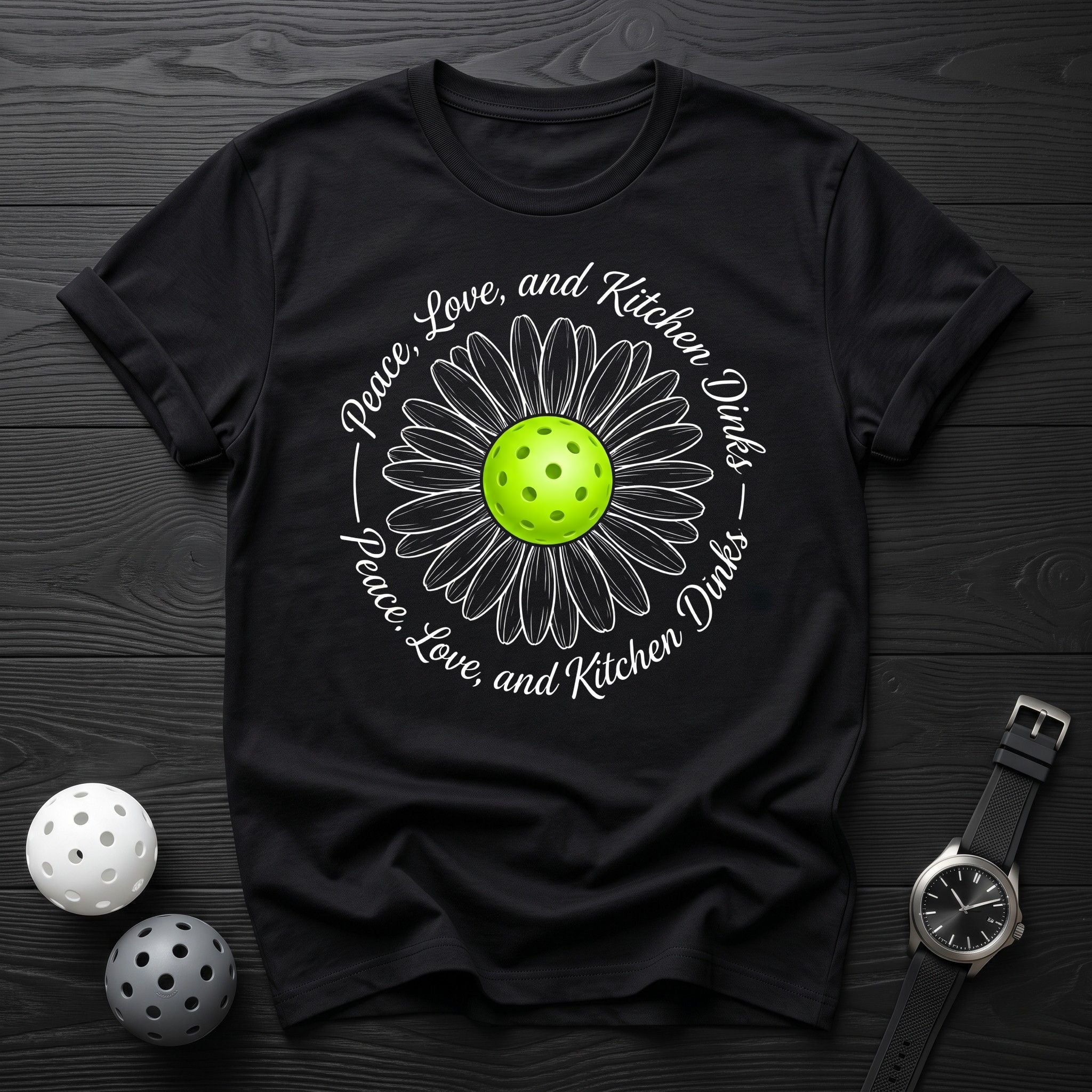 Peace Love Kitchen Dinks Floral Tee - Dink it Shop