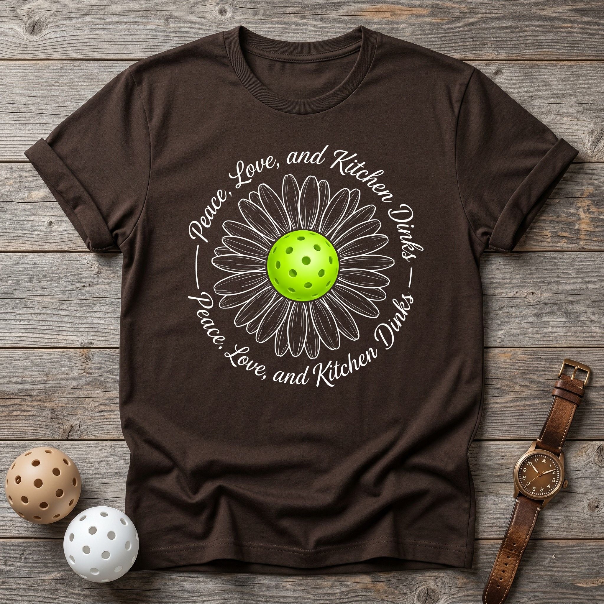 Peace Love Kitchen Dinks Floral Tee - Dink it Shop